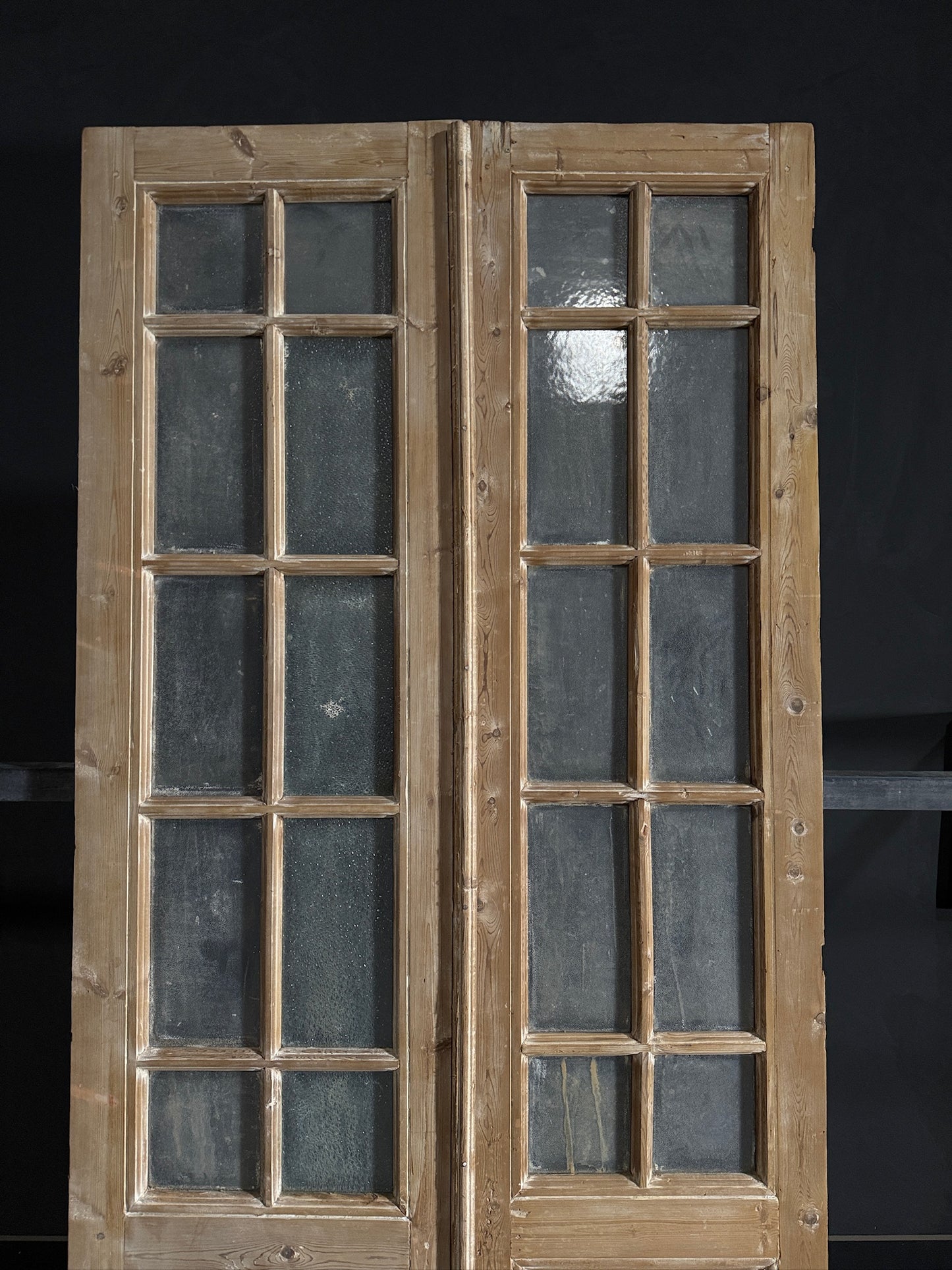 Antique Obscured Glass French Doors - 42.75x97.75 - N493