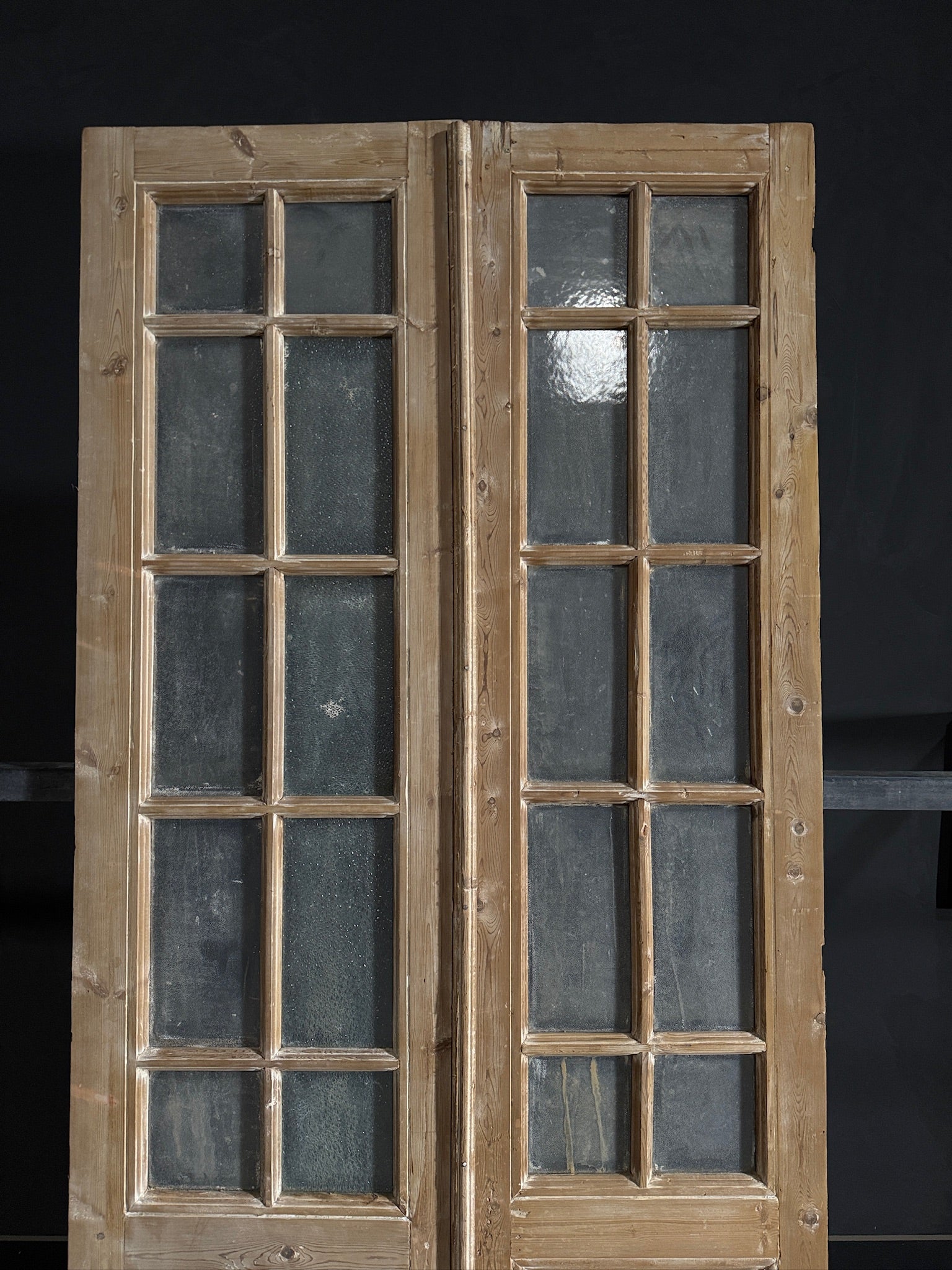 Antique Obscured Glass French Doors - 42.75x97.75 - N493