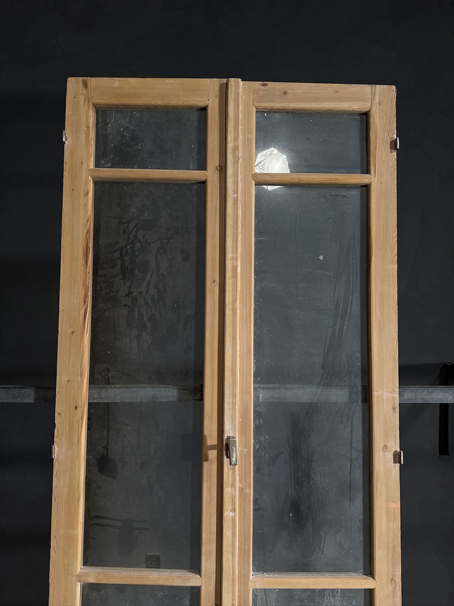 Antique Glass 3 Lite French Doors - 43.75x100.5 - N473