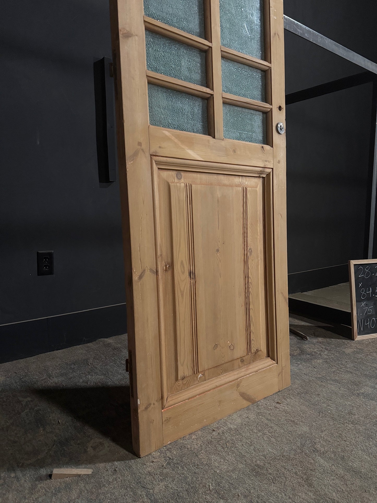 Antique Obscured Glass 6 Lite Single Door - 28.25x84.5 - N407