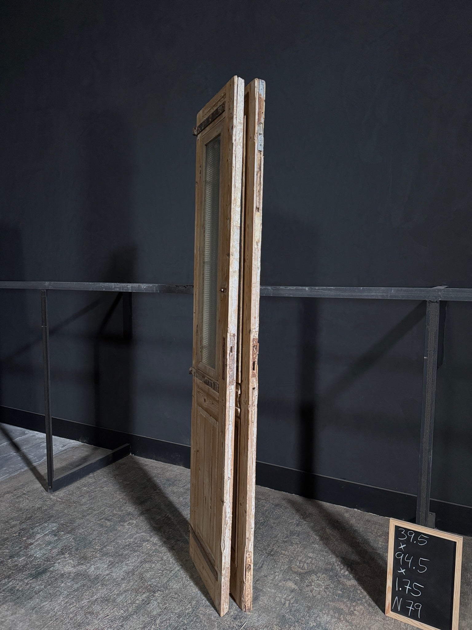 Antique Iron French Doors - 39.5x94.5 - N79