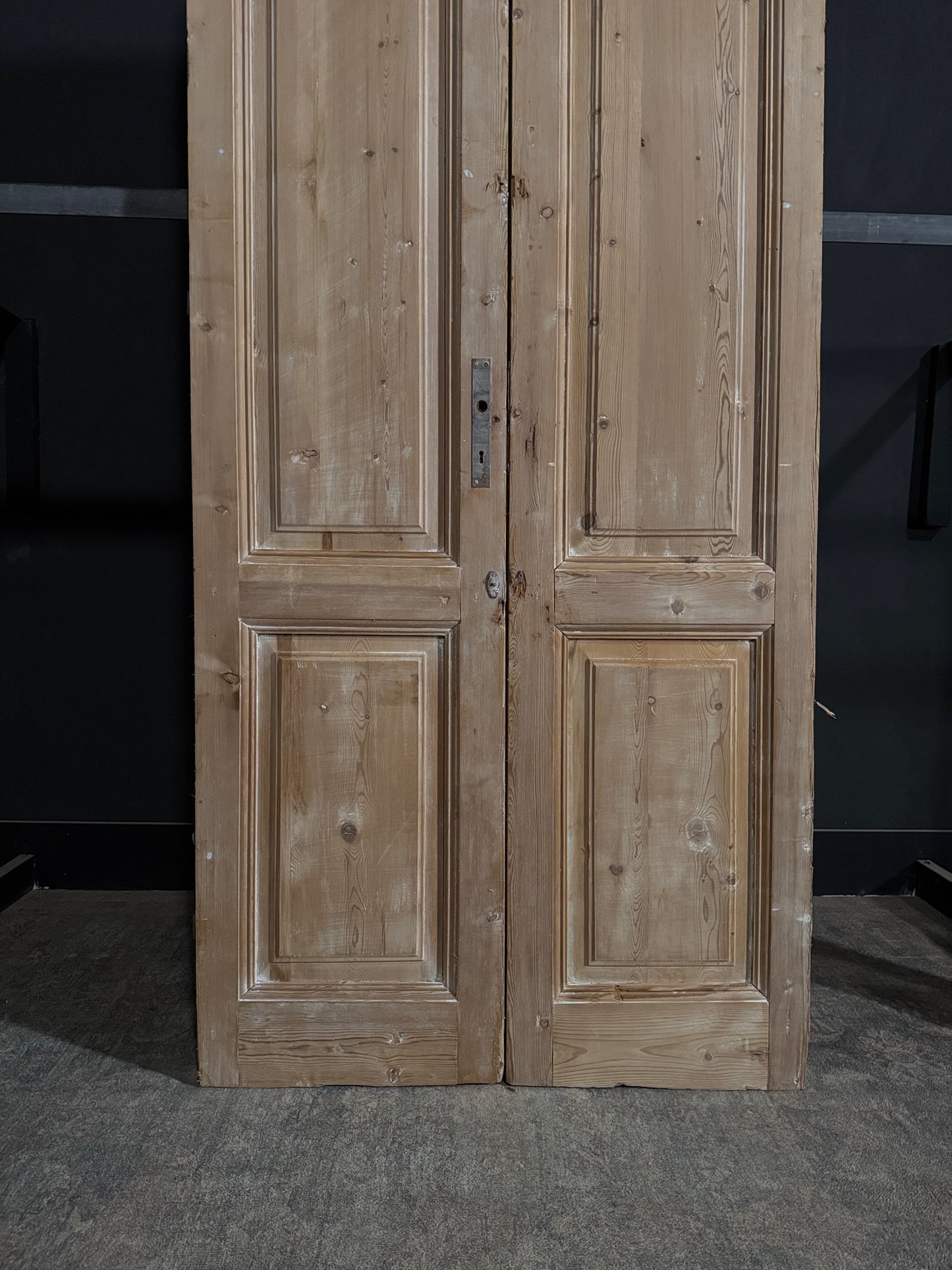 Antique 3 Panel Solid Double Doors - 41.75x103.5 - N383