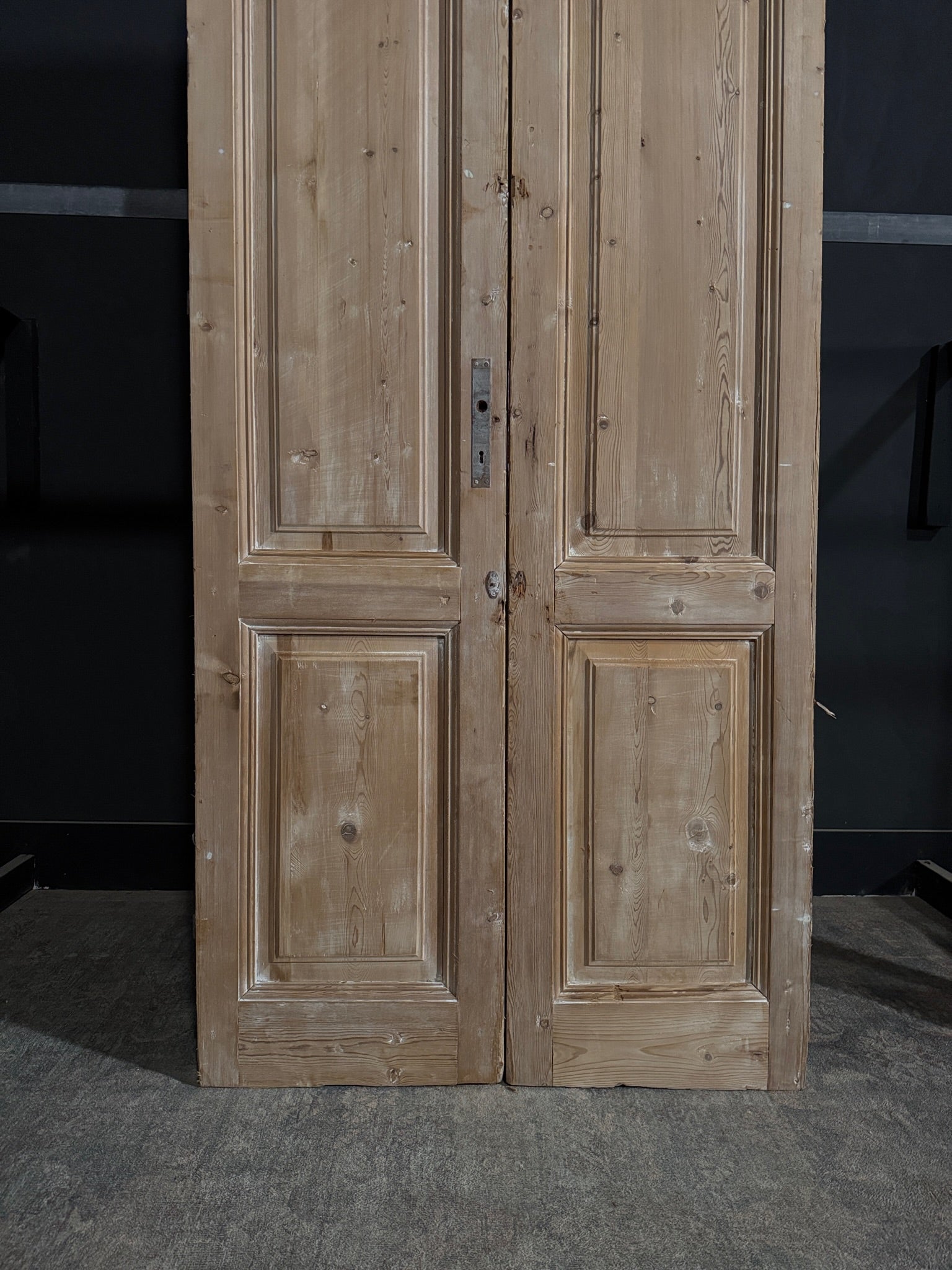 Antique 3 Panel Solid Double Doors - 41.75x103.5 - N383