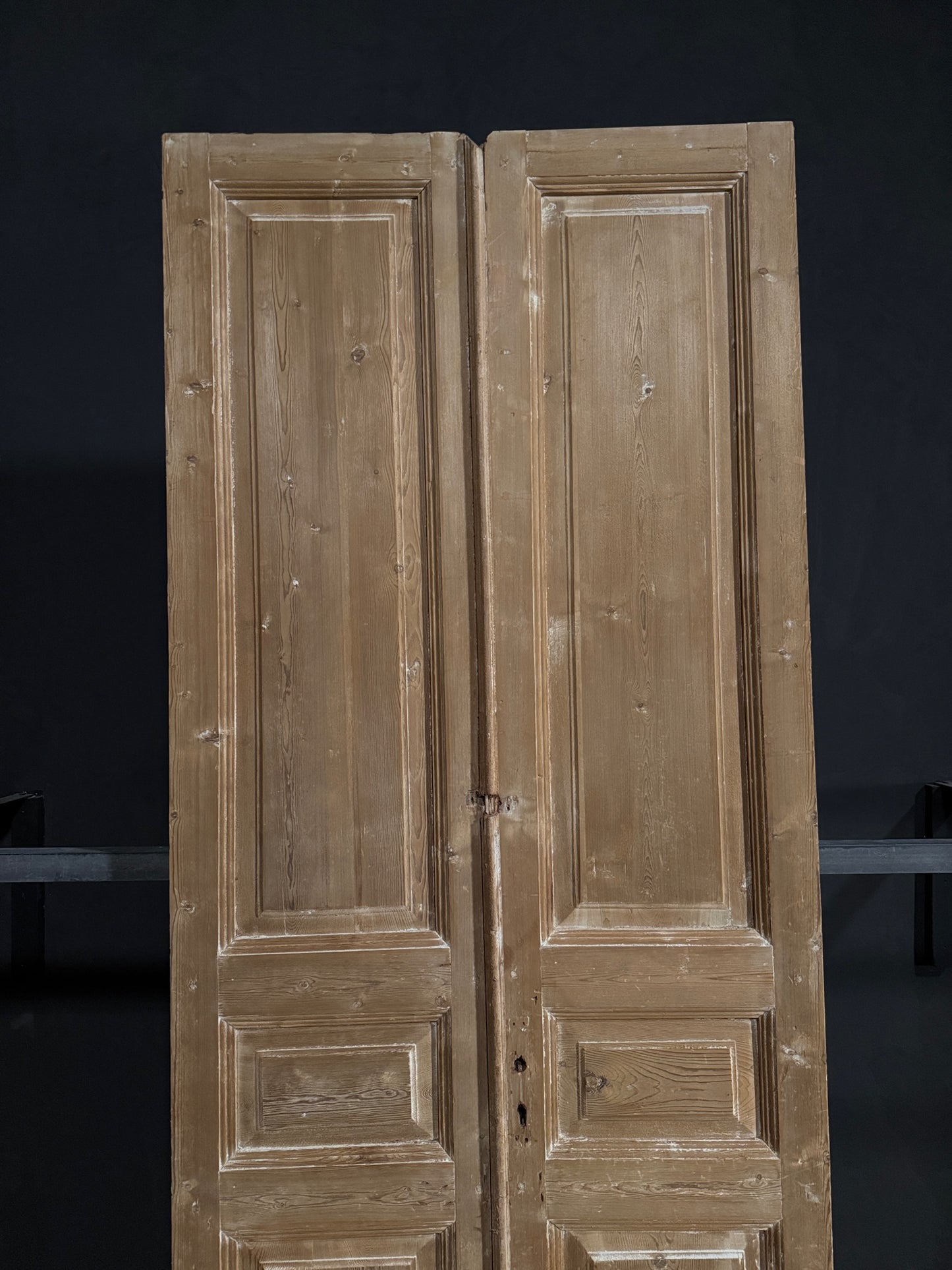 Antique 3 Panel Solid Double Doors - 43.25x109.5 - N333
