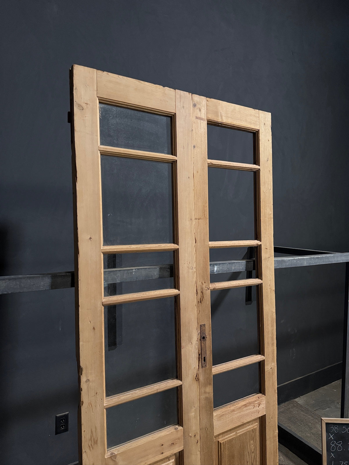 Antique Glass 5 Lite French Doors - 38.5x88.75 - N679