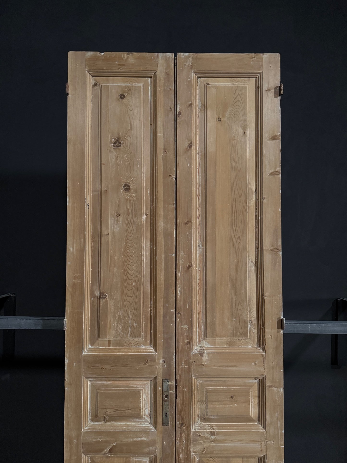 Antique 3 Panel Solid Double Doors - 40x101.5 - N340