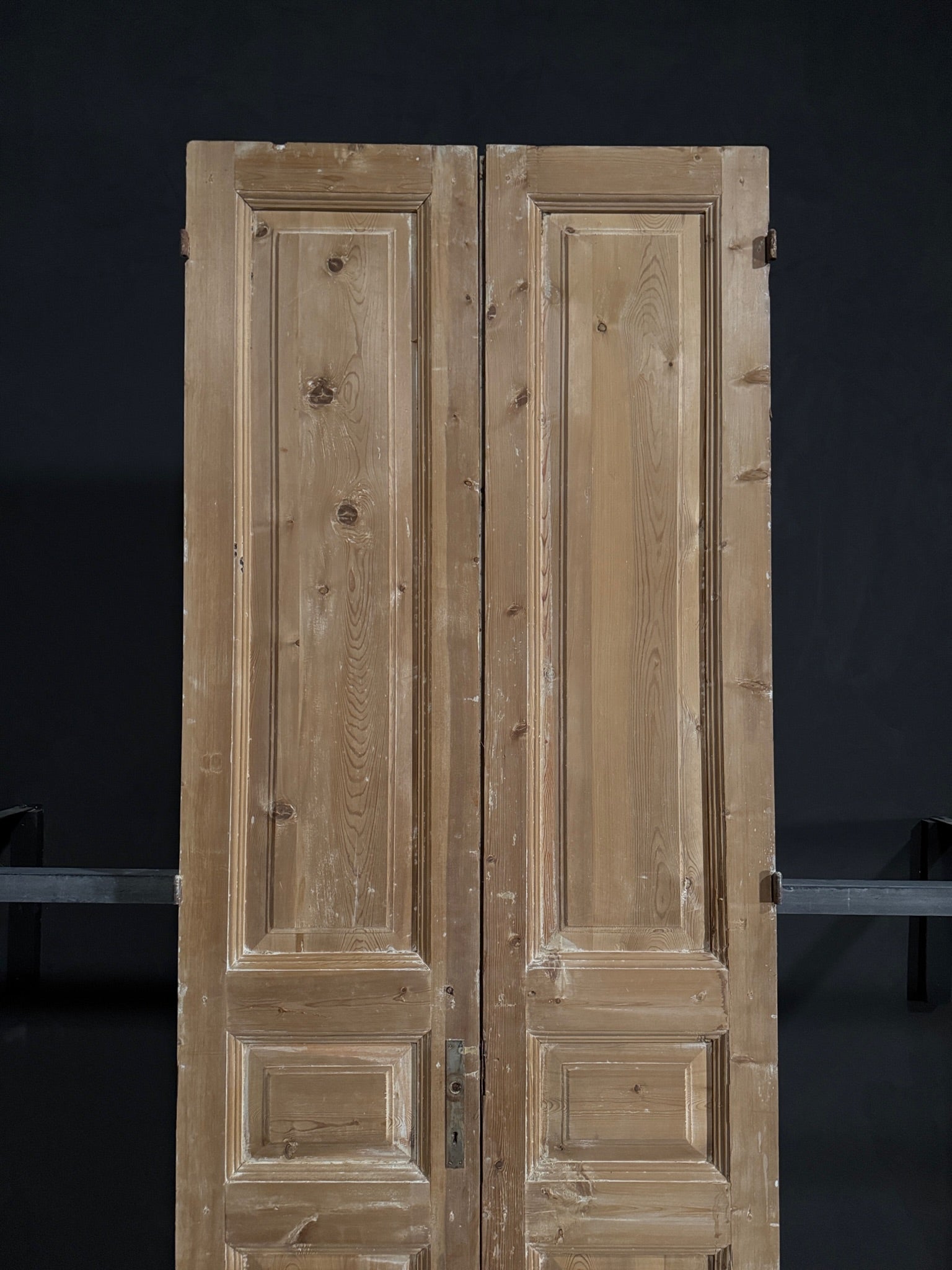 Antique 3 Panel Solid Double Doors - 40x101.5 - N340