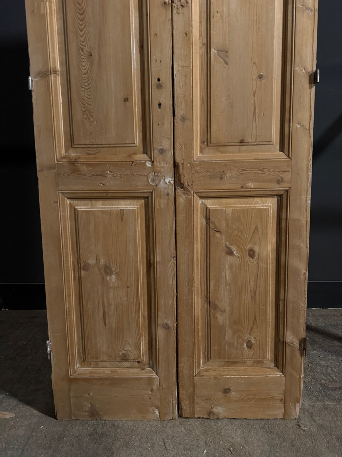 Antique 2 Panel Solid Double Doors - 36x88 - N681