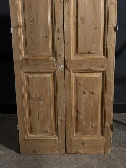 Antique 2 Panel Solid Double Doors - 36x88 - N681