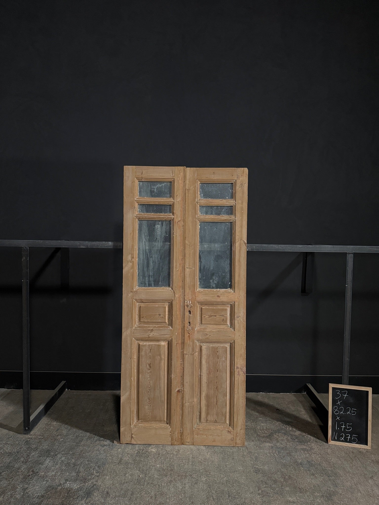 Antique Solid Double Doors - 37x82.25 - N275