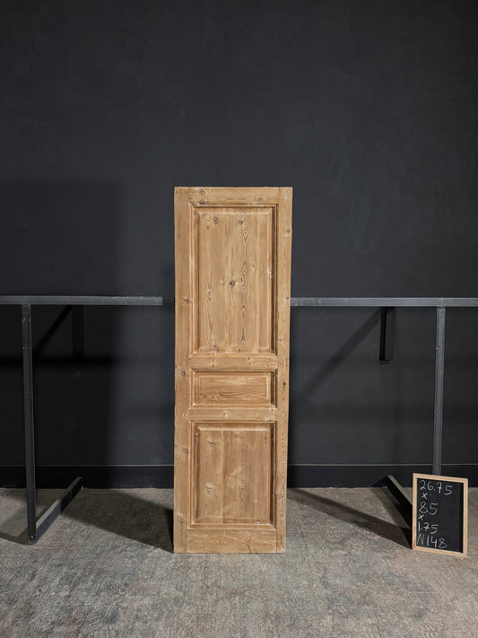 Antique 3 Panel Solid Single Door - 26.75x85 - N148