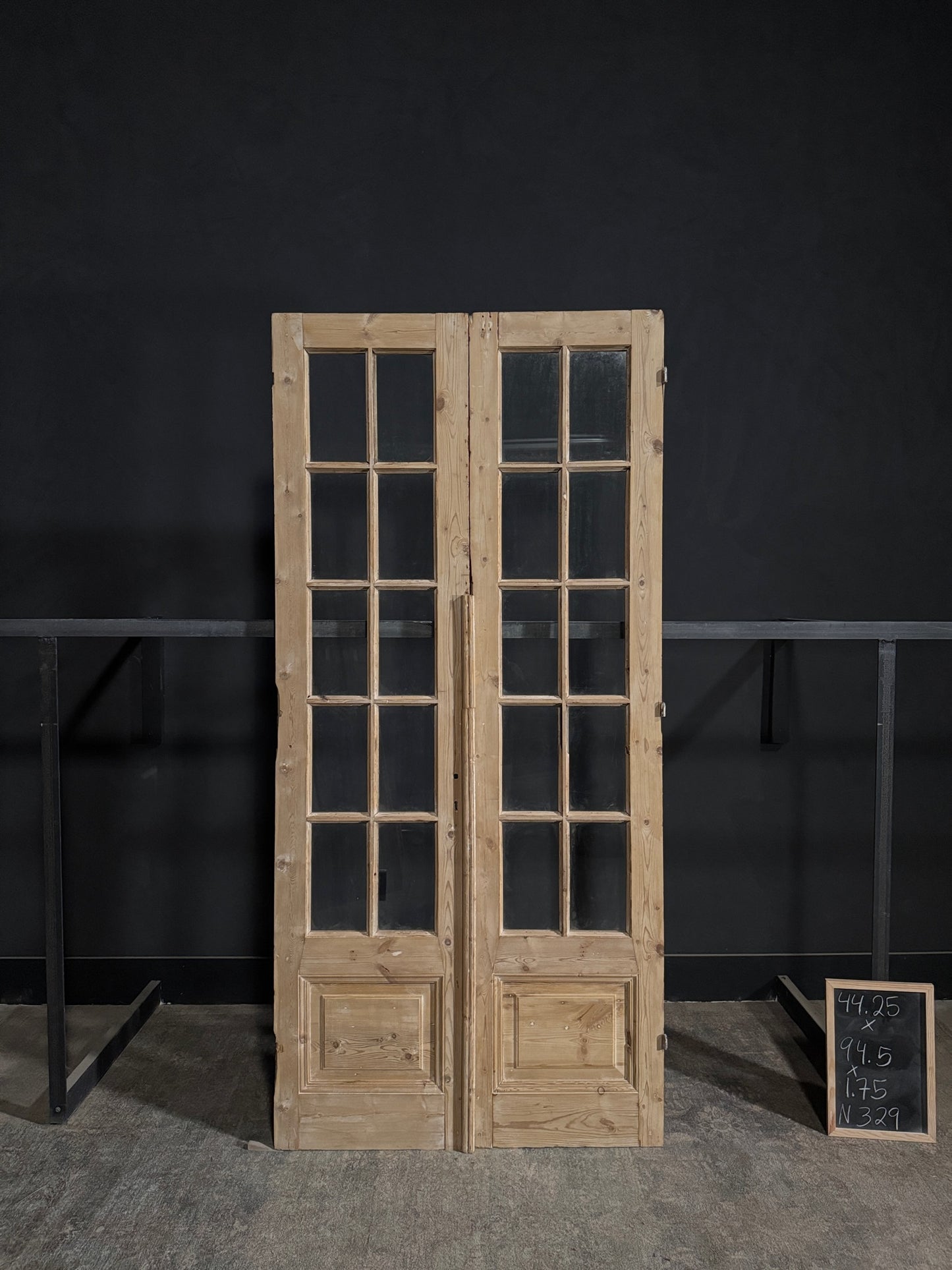 Antique Glass 10 Lite French Doors - 44.25x94.5 - N329