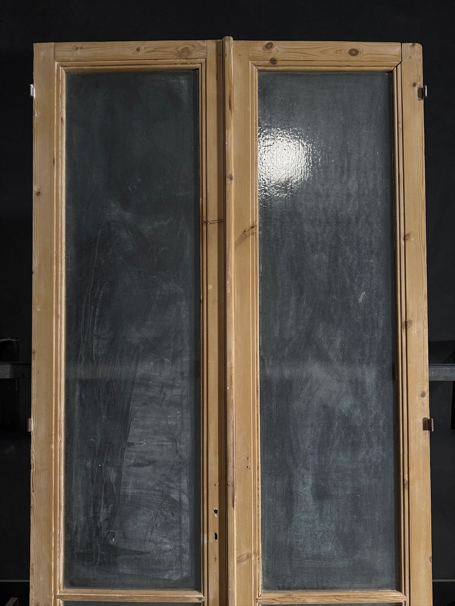 Antique Obscured Glass 2 Lite French Doors - 51.5x103.25 - N483