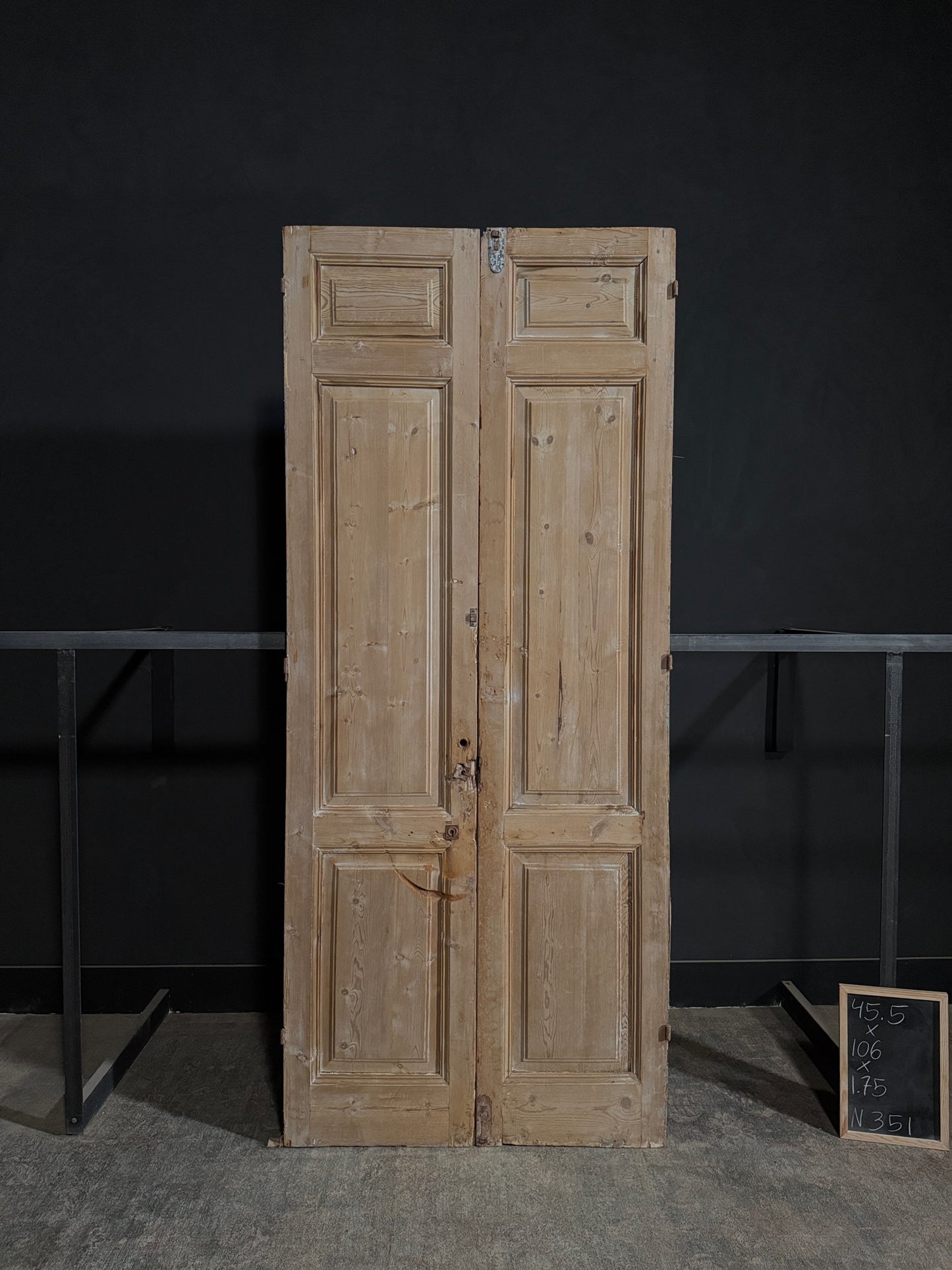 Antique Solid Double Doors - 45.5x106 - N351