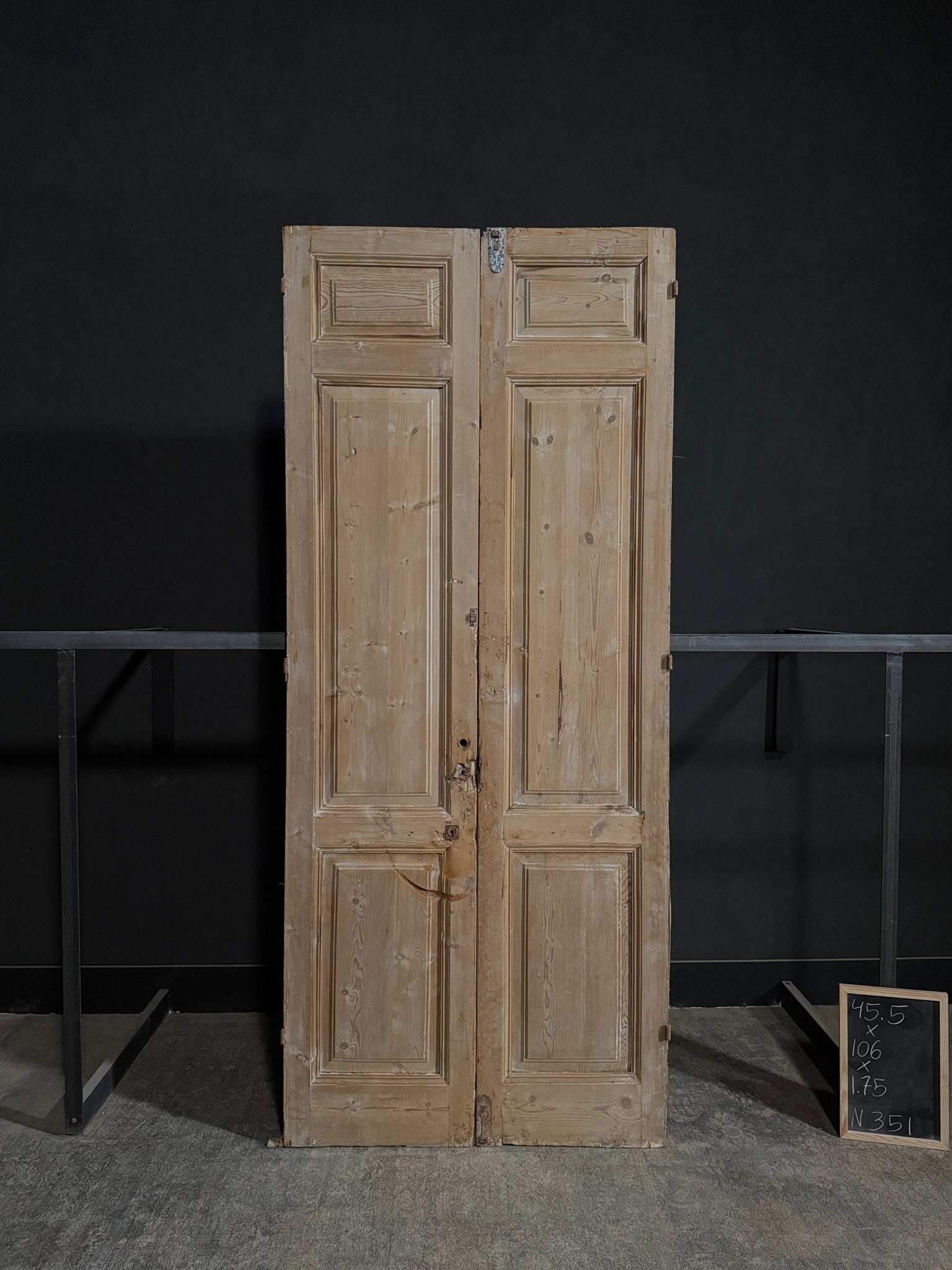 Antique Solid Double Doors - 45.5x106 - N351