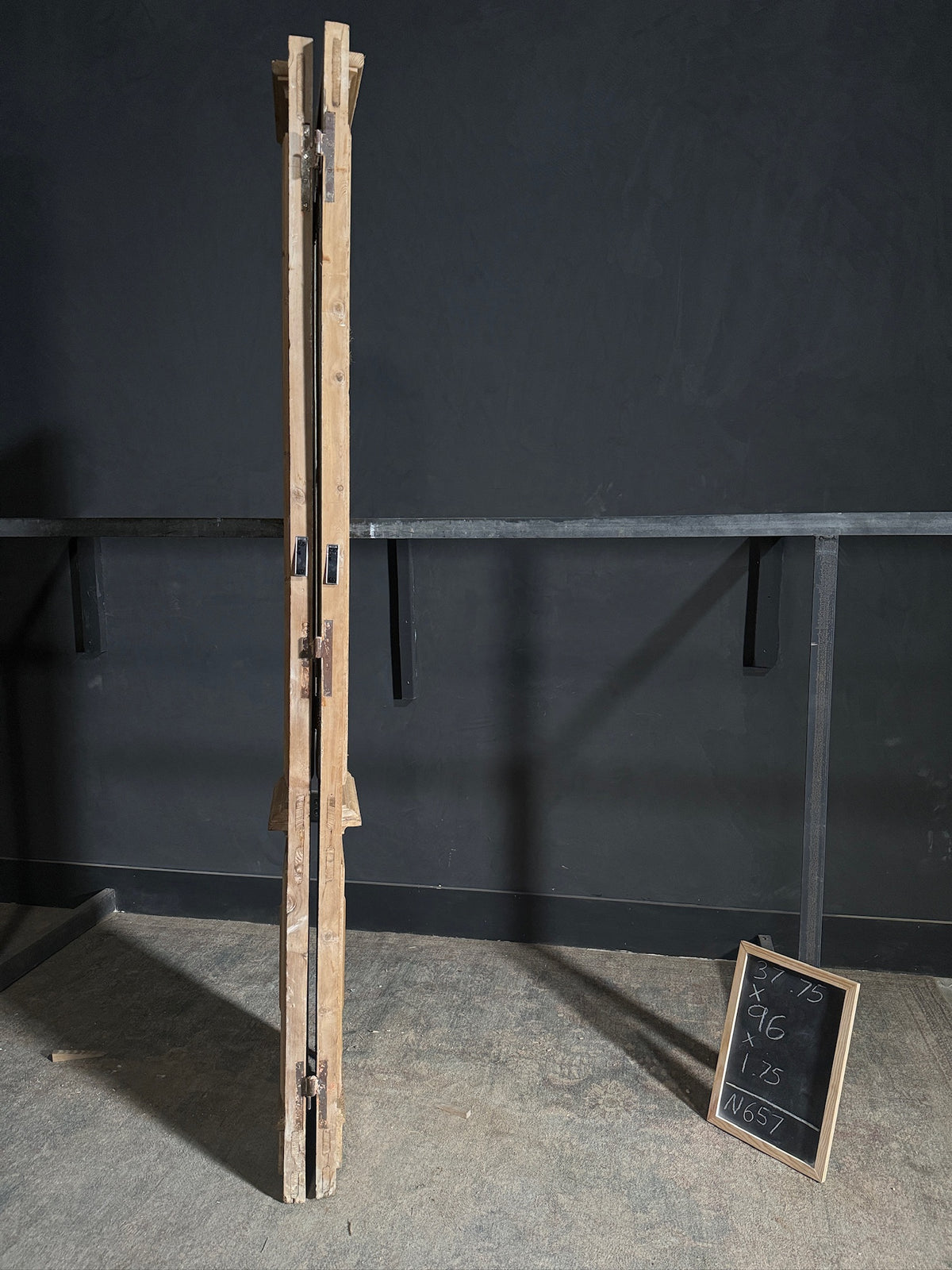 Antique Obscured Glass 1 Lite French Doors - 37.75x96 - N657