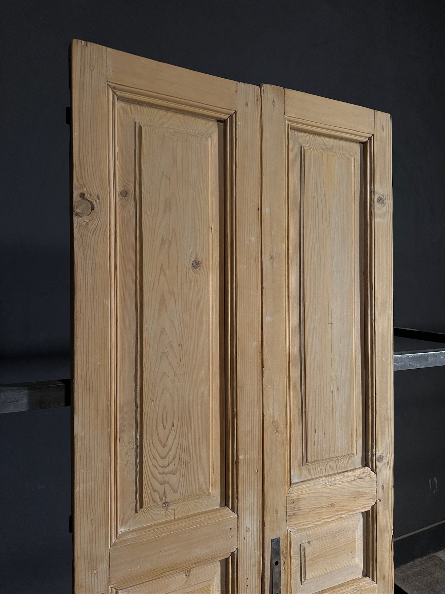 Antique 3 Panel Solid Double Doors - 36.75x89 - N475