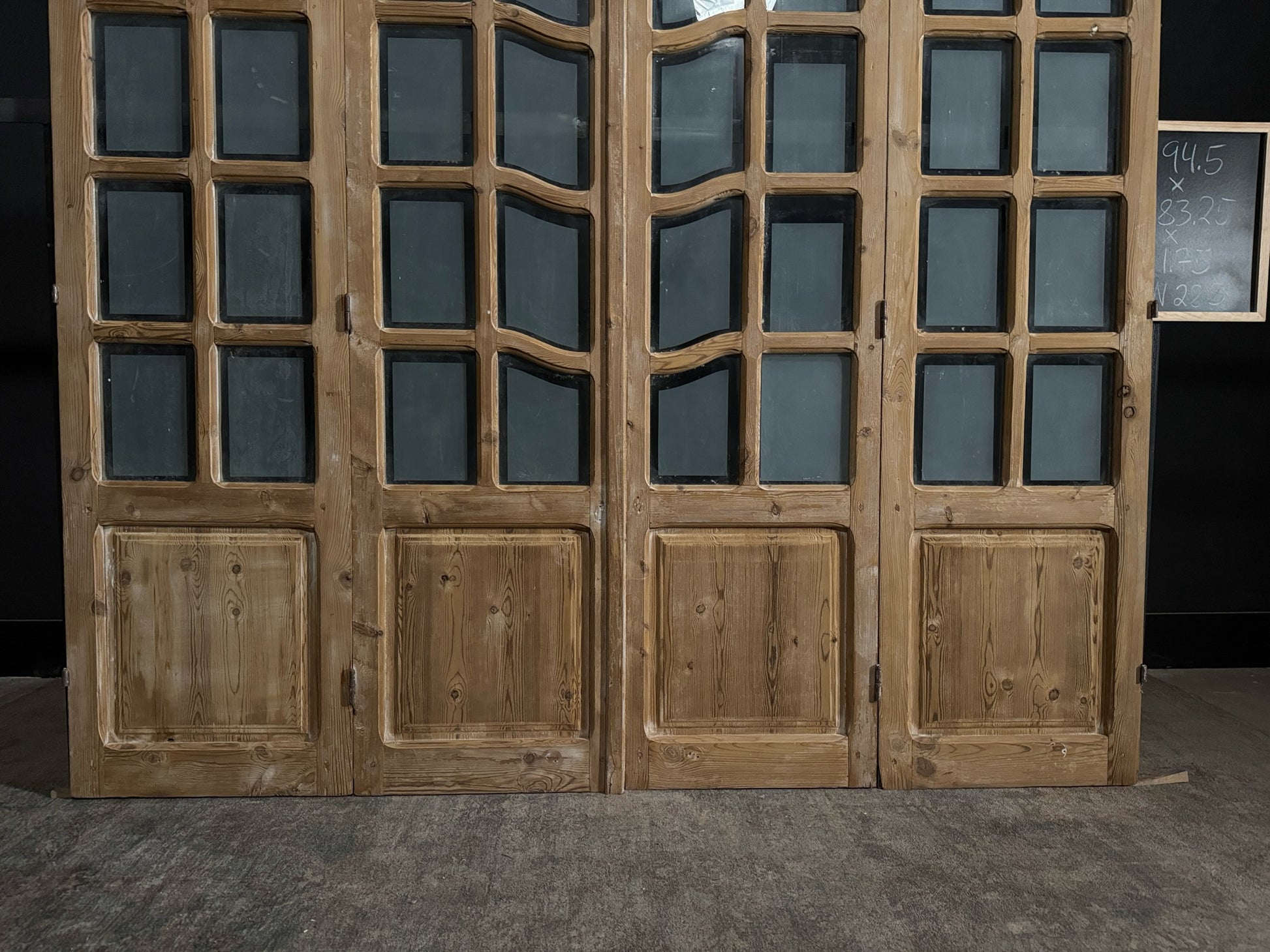 Antique Obscured Glass 8 Lite Bi-Fold Doors - 83.25x94.5 - N288