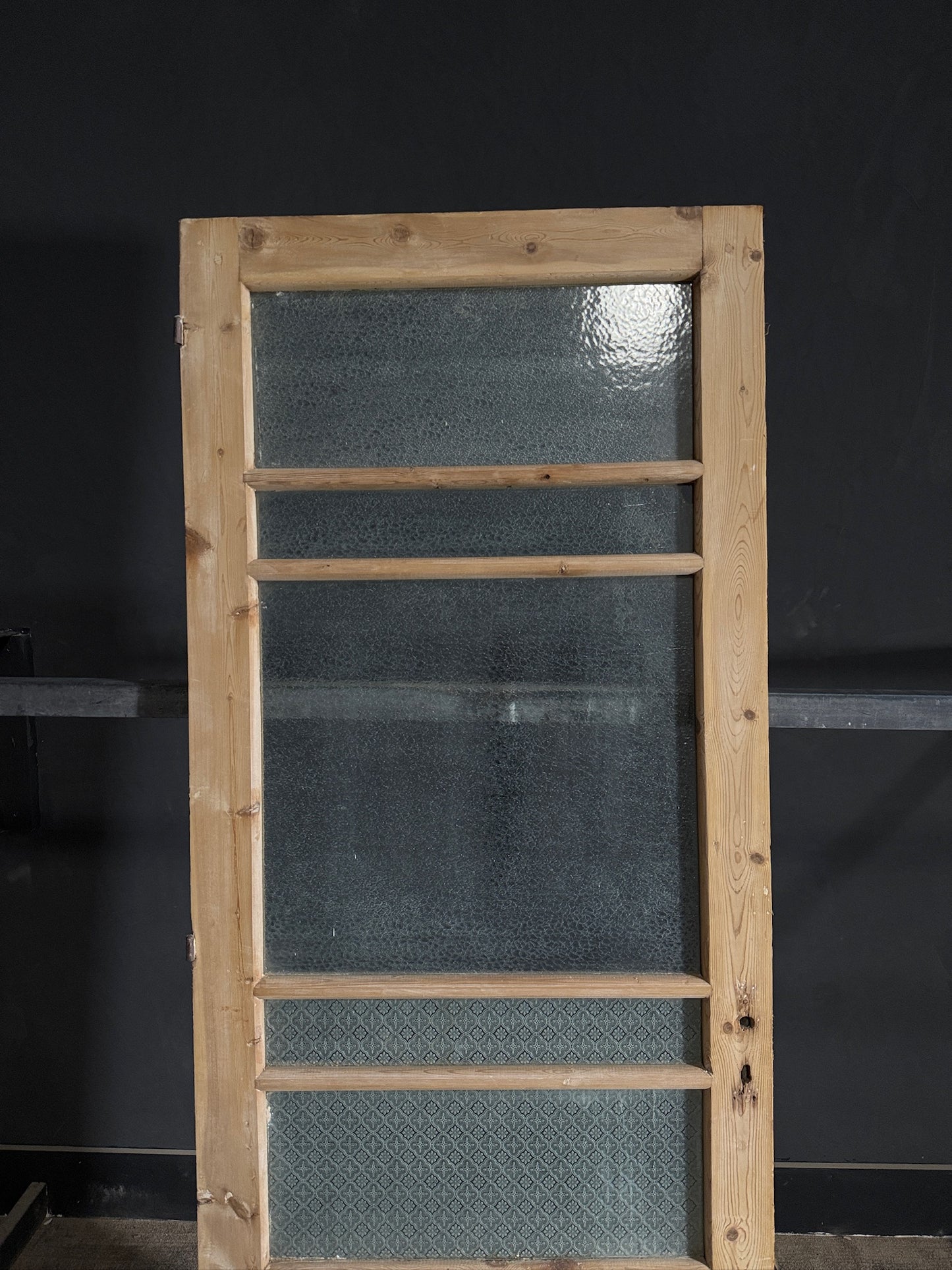Antique Obscured Glass Single Door - 32x86.25 - N497
