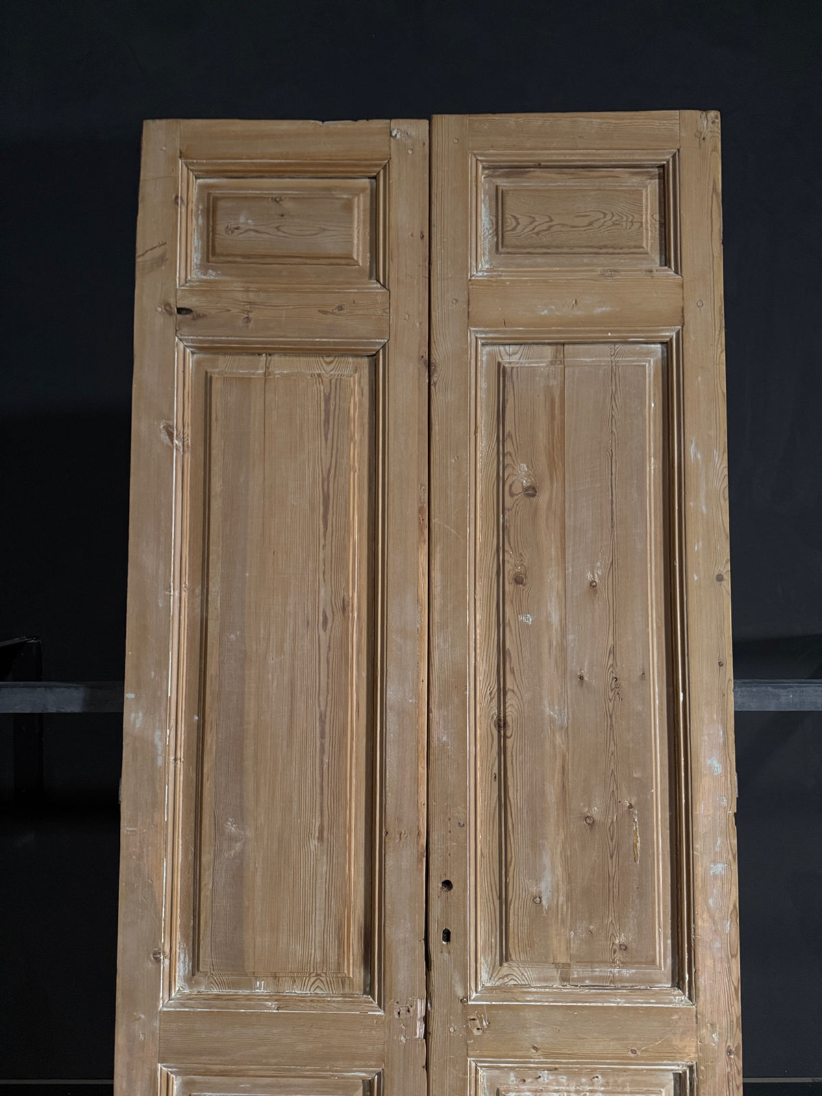 Antique 4 Panel Solid Double Doors - 43.5x102.5 - N530