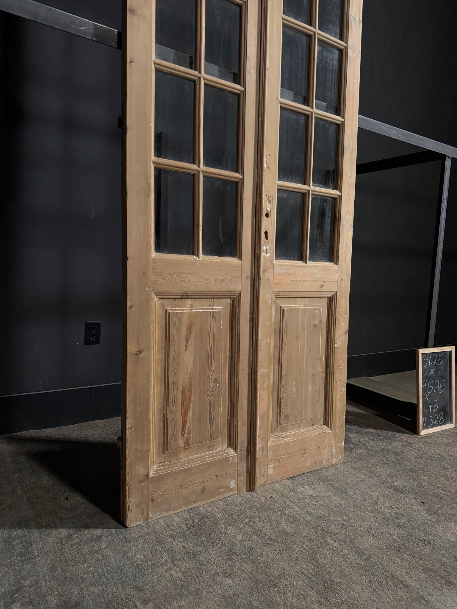 Antique Glass 10 Lite French Doors - 39.25x95.75 - N328