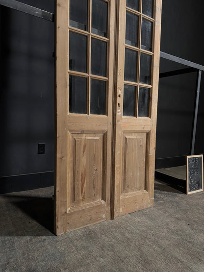 Antique Glass 10 Lite French Doors - 39.25x95.75 - N328