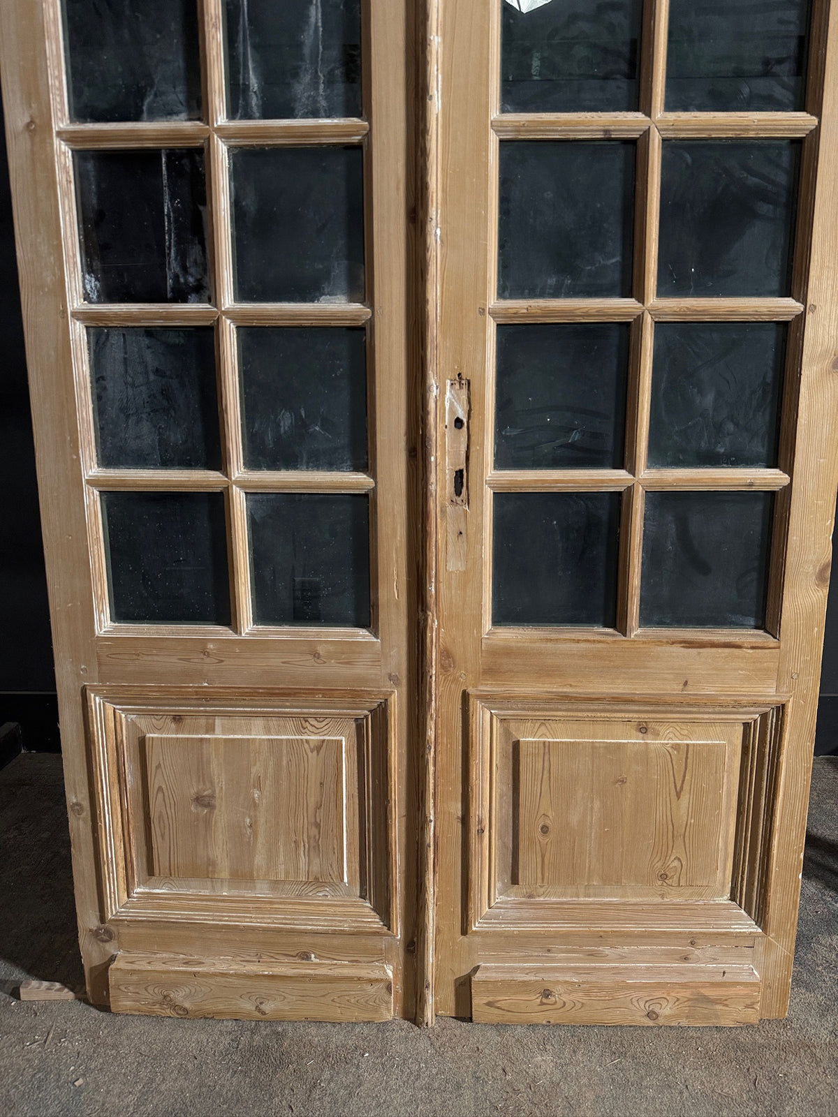 Antique Glass 14 Lite French Doors - 47.25x96.5 - N671