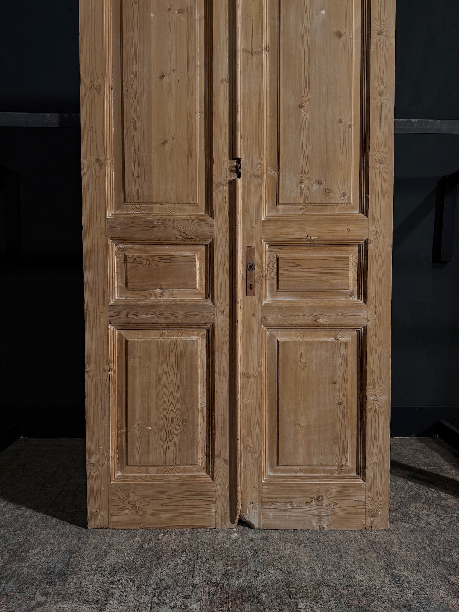 Antique Iron 3 Panel Double Doors - 44x99 - N20
