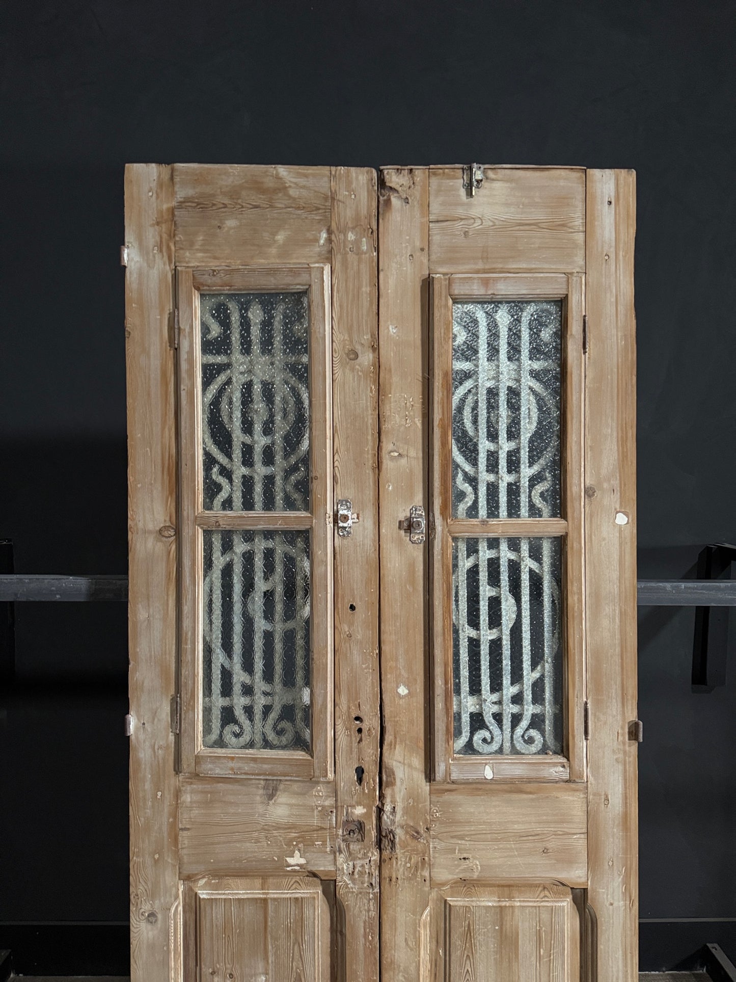 Antique Iron French Doors - 42.5x94.5 - N102