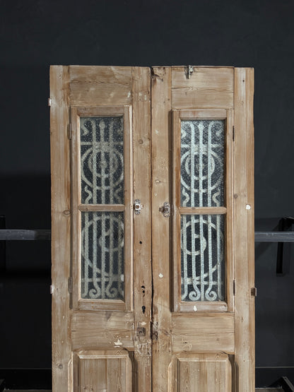 Antique Iron French Doors - 42.5x94.5 - N102