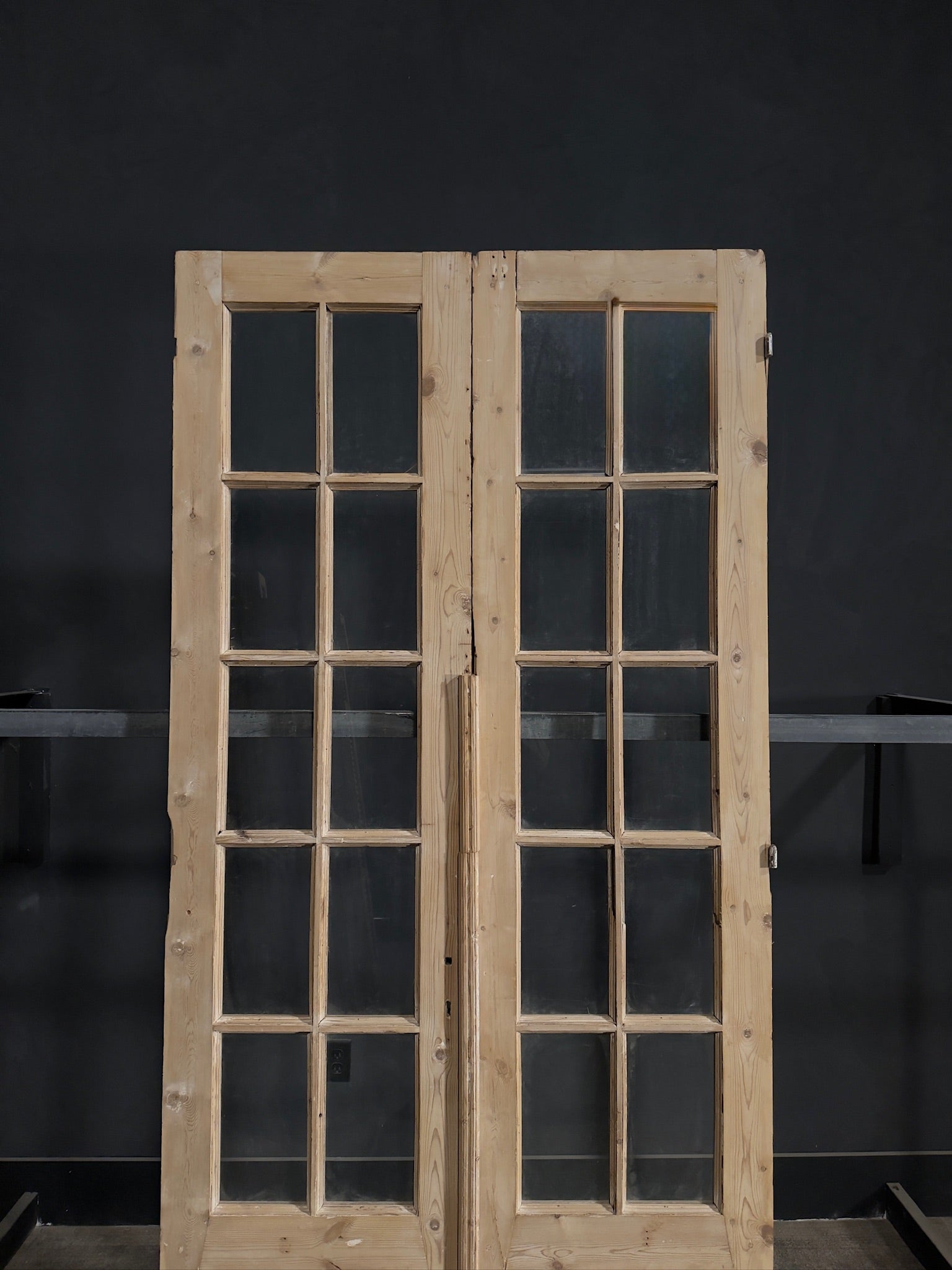 Antique Glass 10 Lite French Doors - 44.25x94.5 - N329
