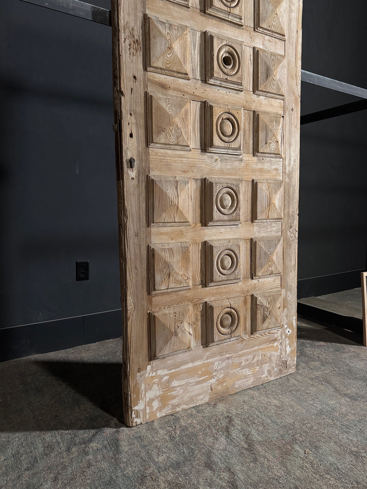Antique Carved 21 Panel Single Door - 35.75x85.25 - N132