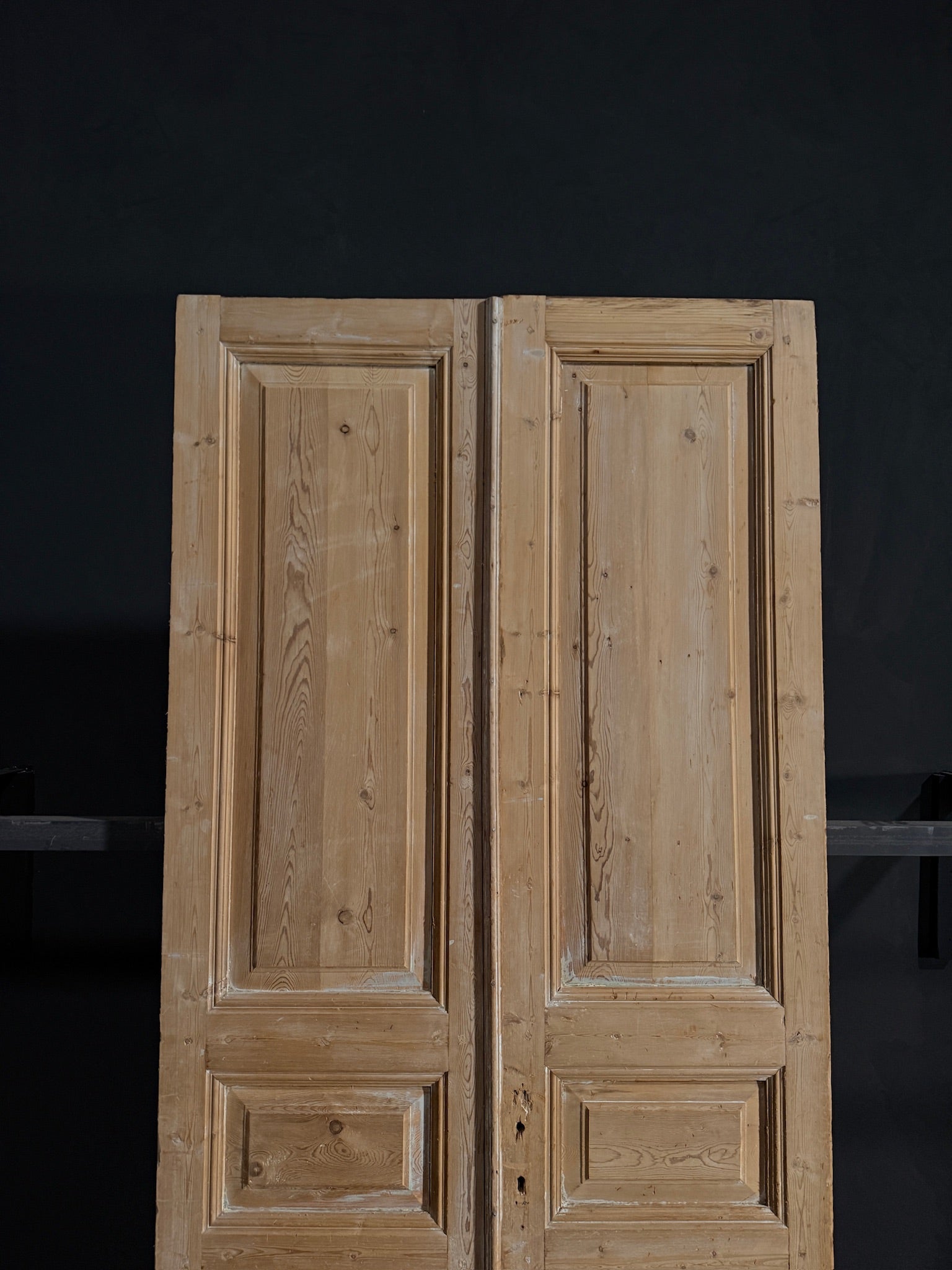 Antique Iron 3 Panel Double Doors - 50x95 - N07