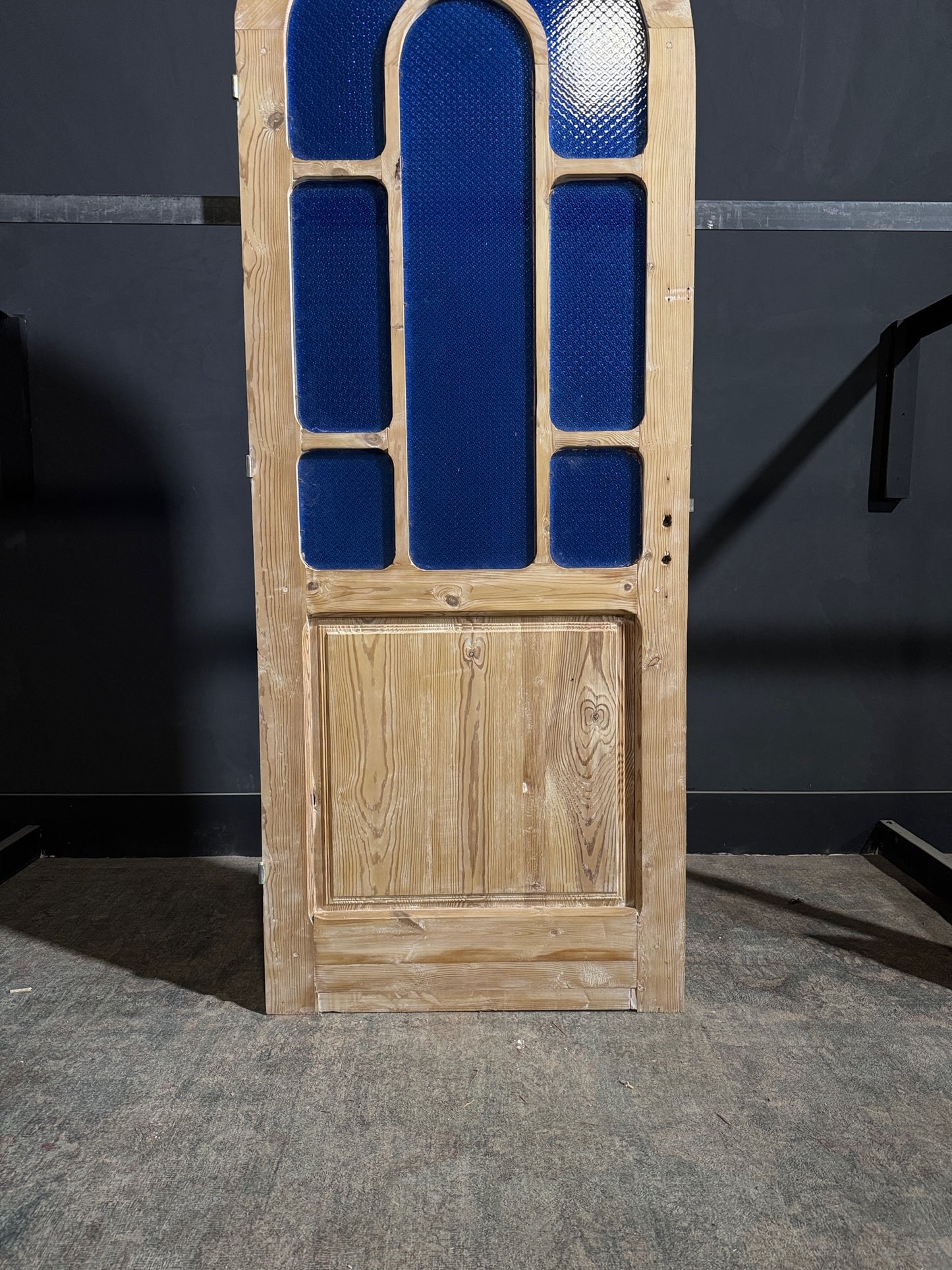 Antique Obscured Glass 7 Lite Arched Single Door - 31.75x83.75 - N264