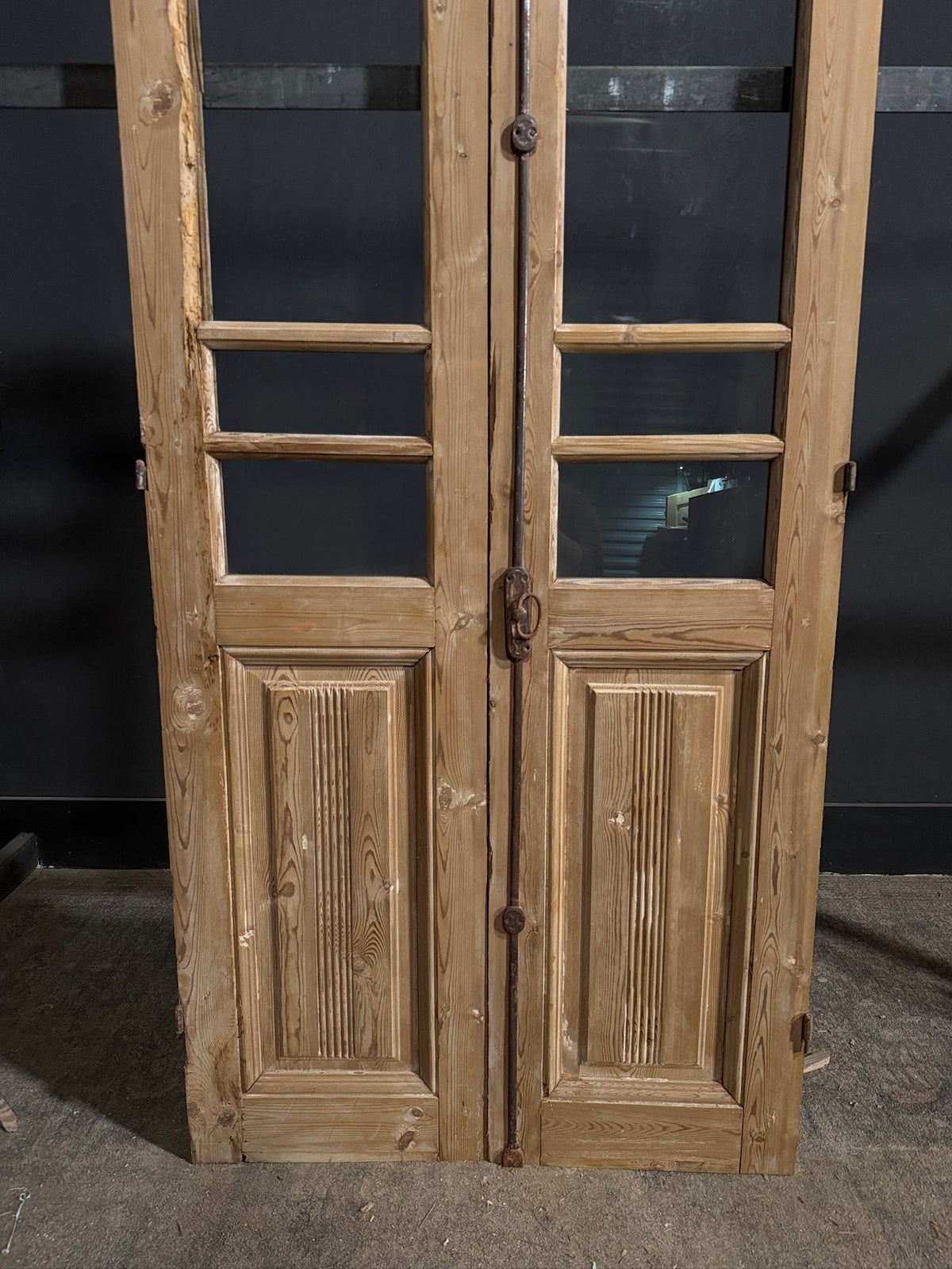 Antique Fluted 4 Lite French Doors - 35.5x77 - N683