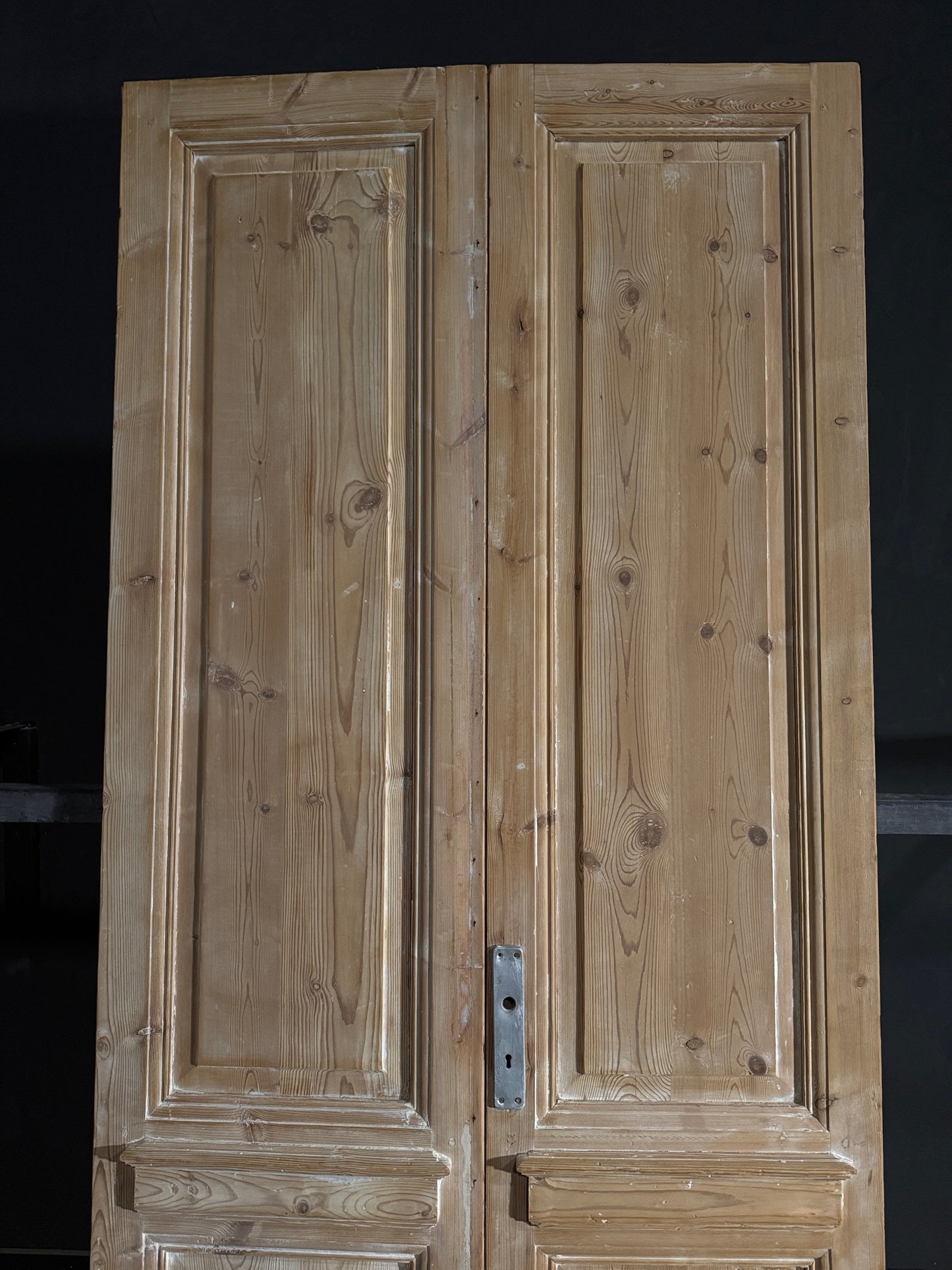 Antique 2 Panel Solid Double Doors - 43.75x103 - N548