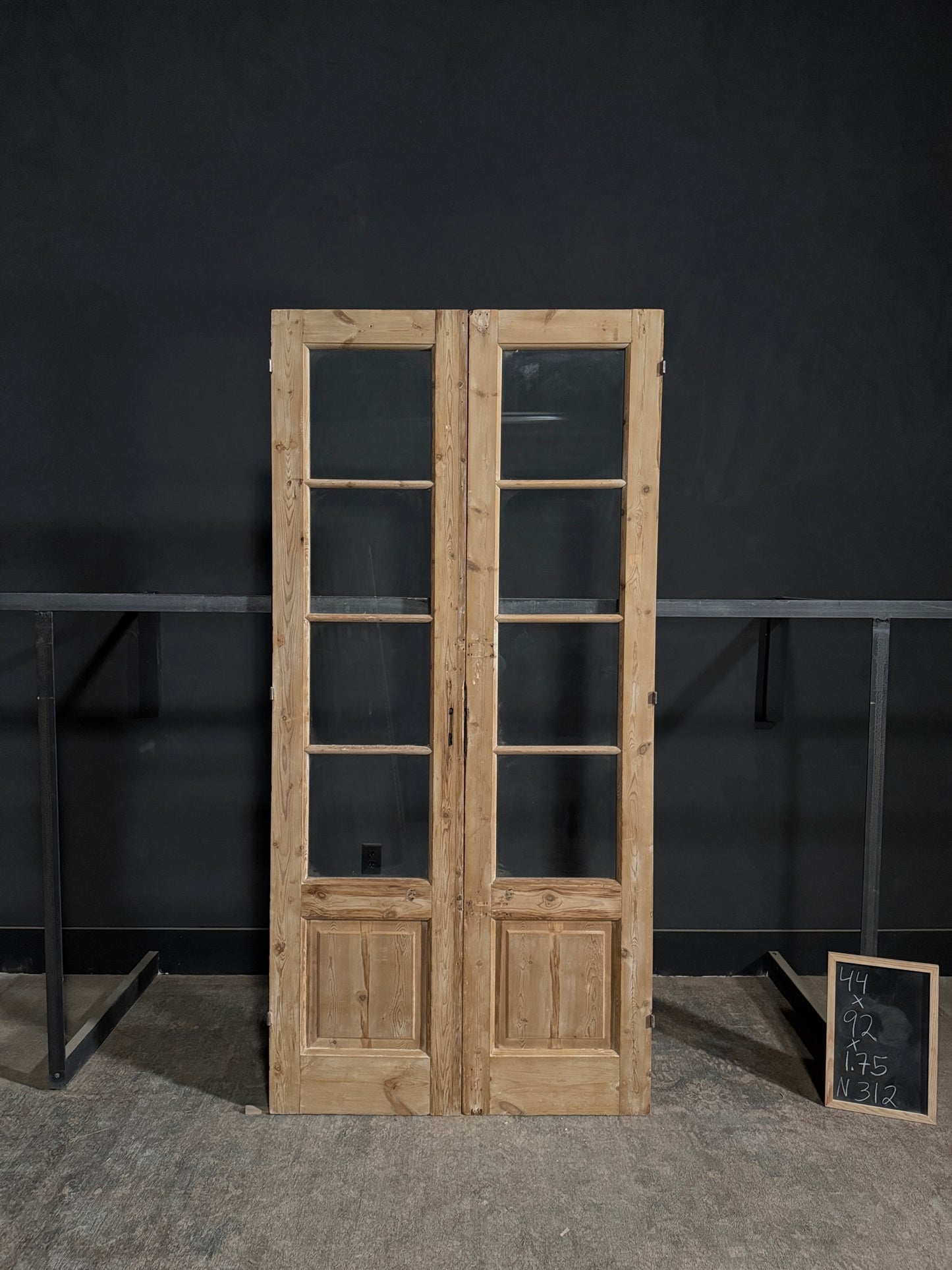 Antique Glass 4 Lite French Doors - 44x92 - N312