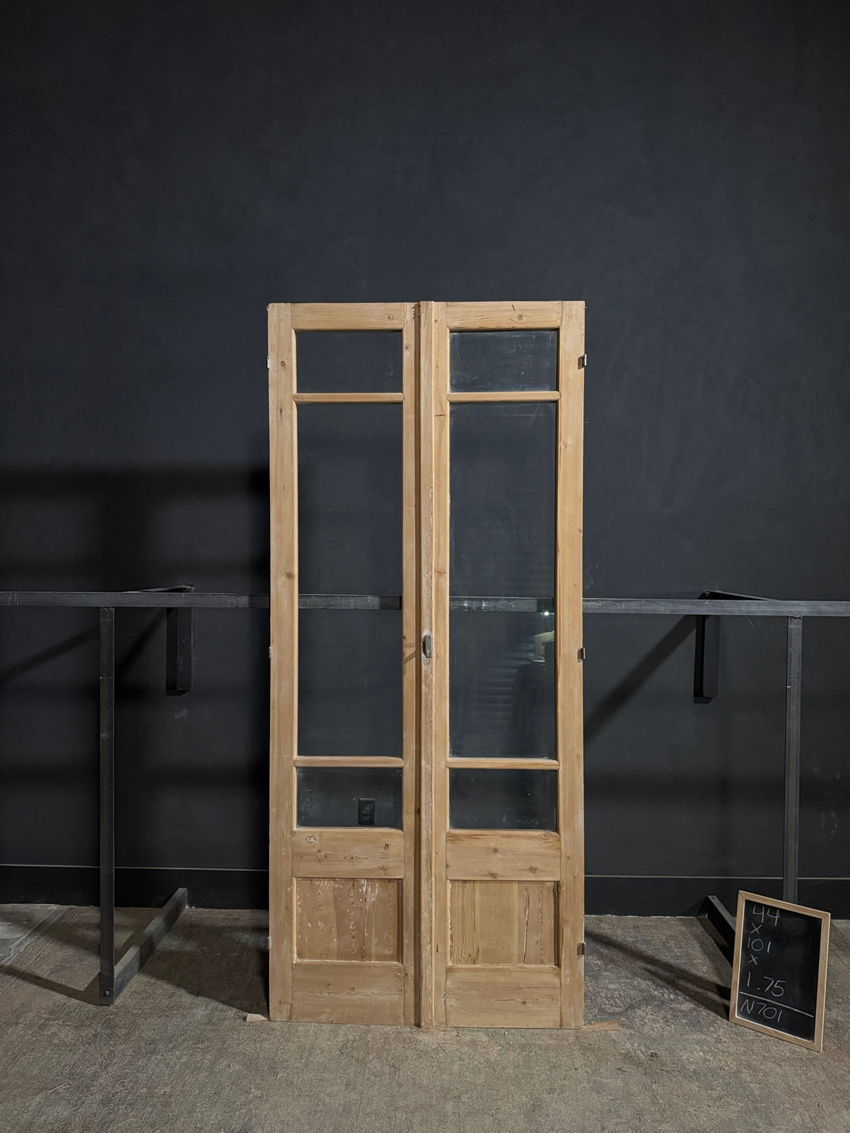 Antique Glass 2 Lite French Doors - 44x101 - N701