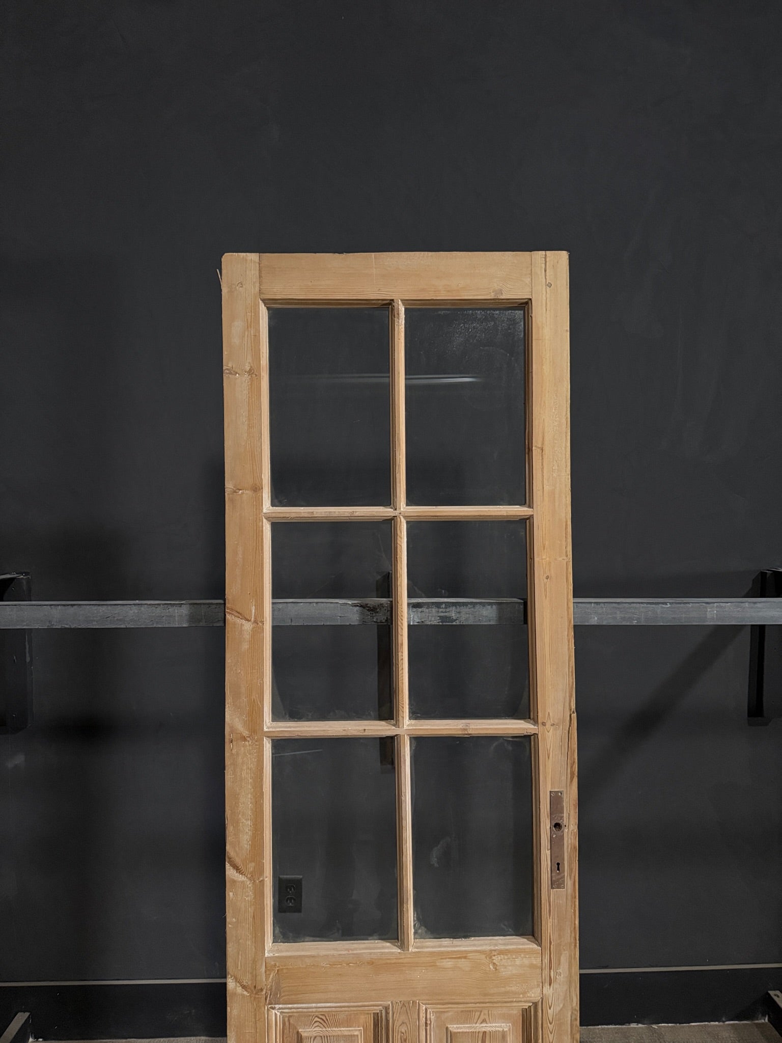 Antique Glass 6 Lite Single Door - 28.25x88.5 - N377