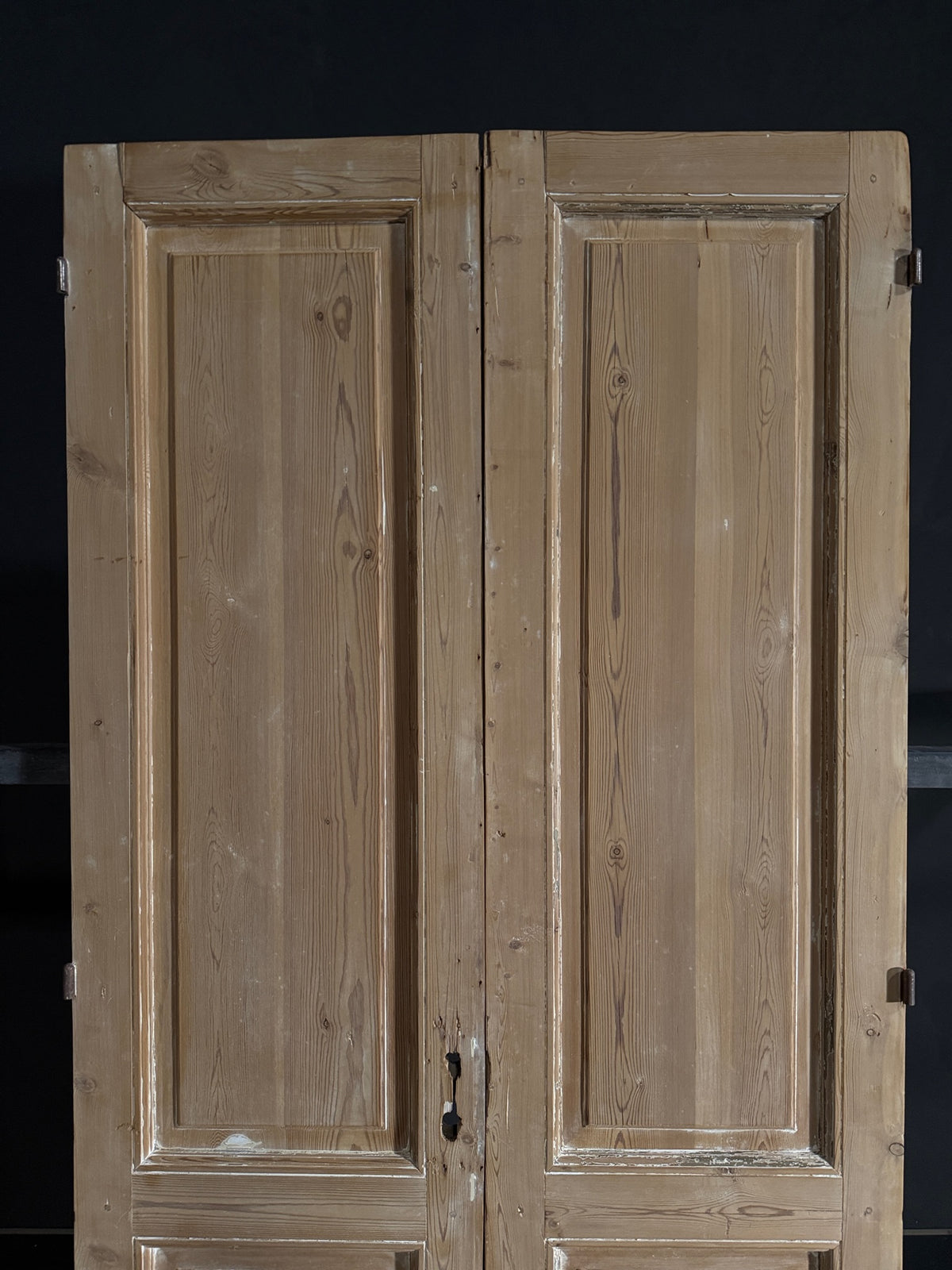Antique 3 Panel Solid Double Doors - 43.75x92.25 - N524