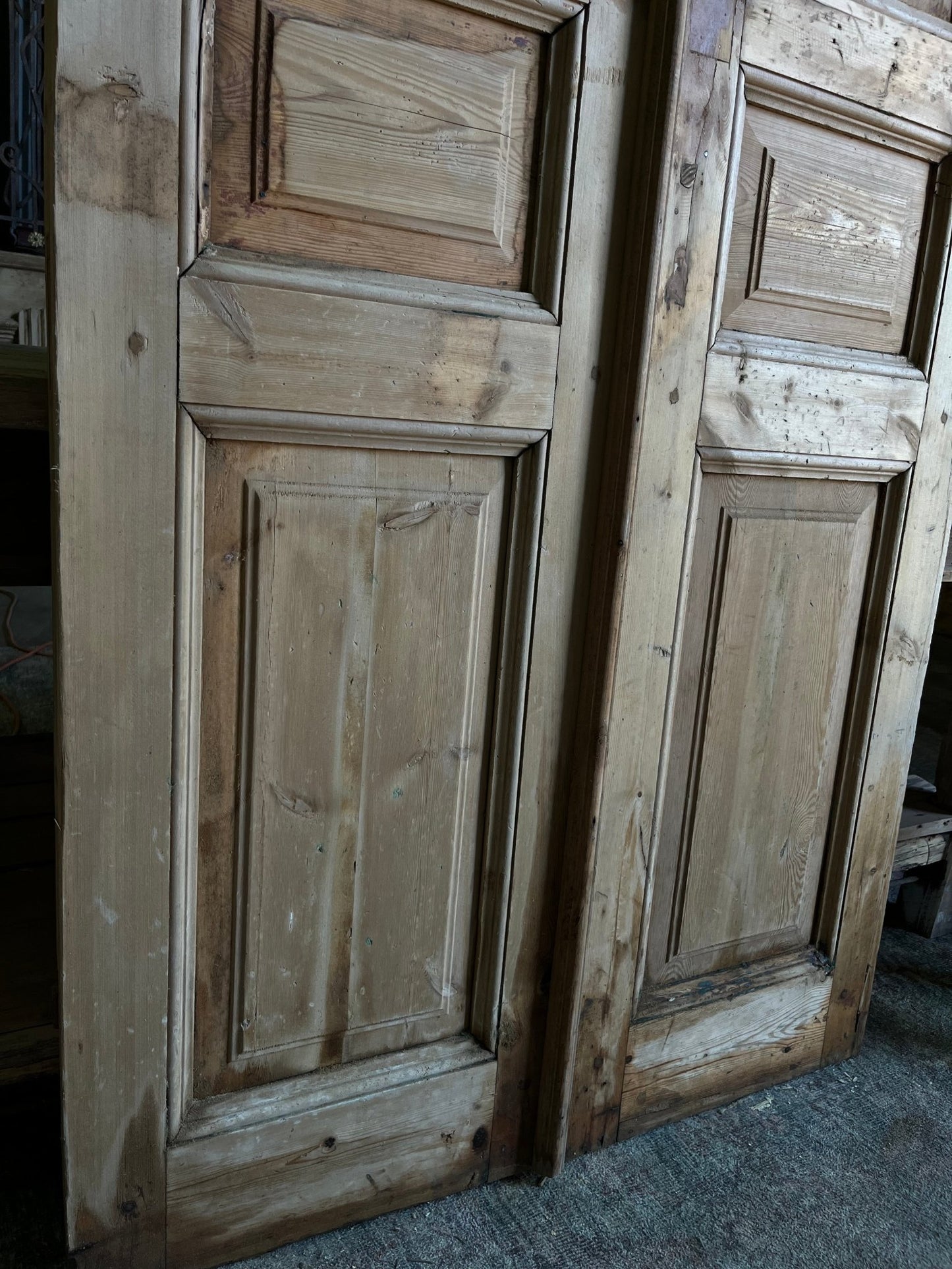 Antique 3 Panel French Doors - 39x90 C44 - Magnolia Antique Door Co.