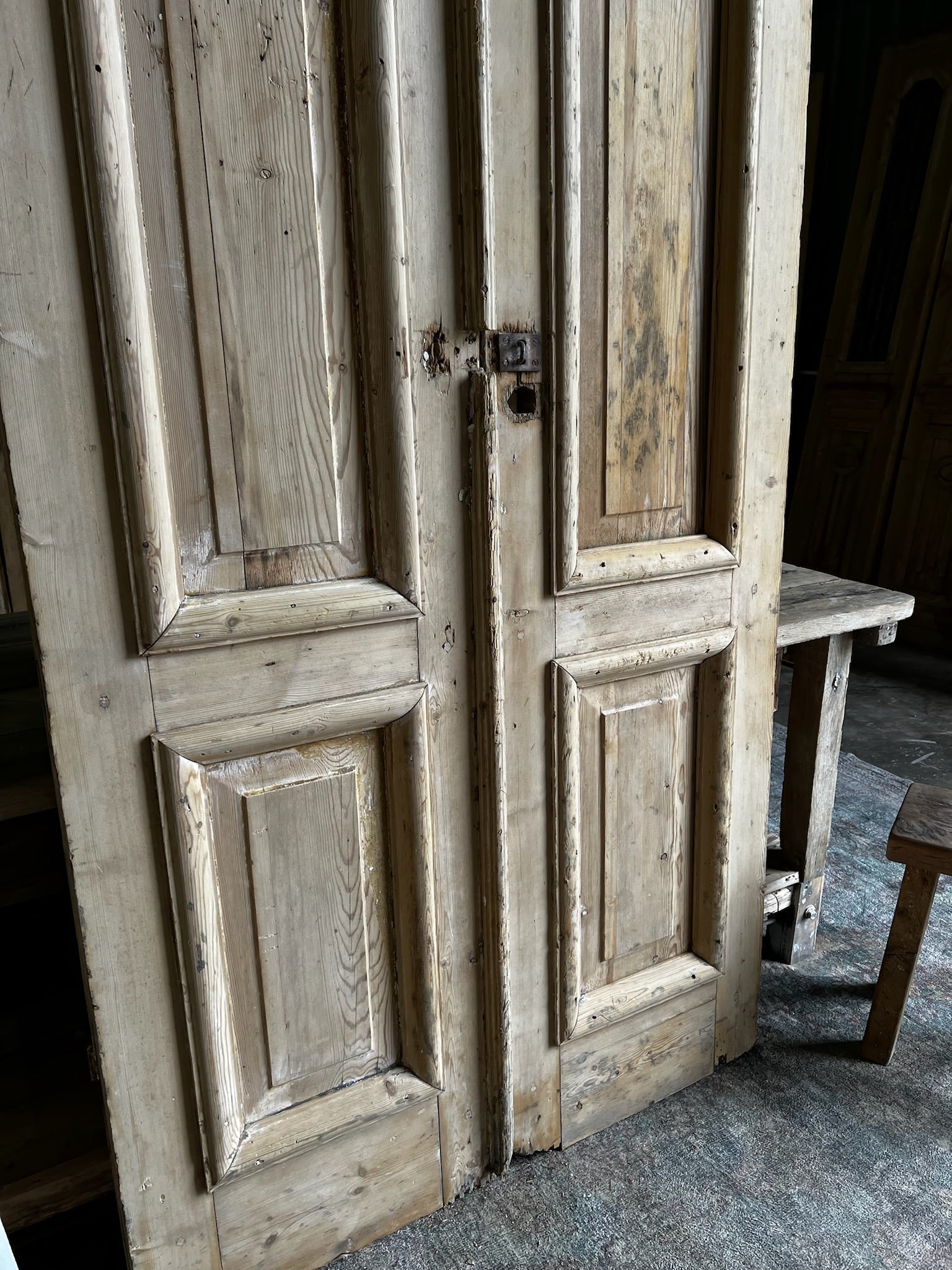 Antique 3 Panel French Doors - 43x96 B9 - Magnolia Antique Door Co.