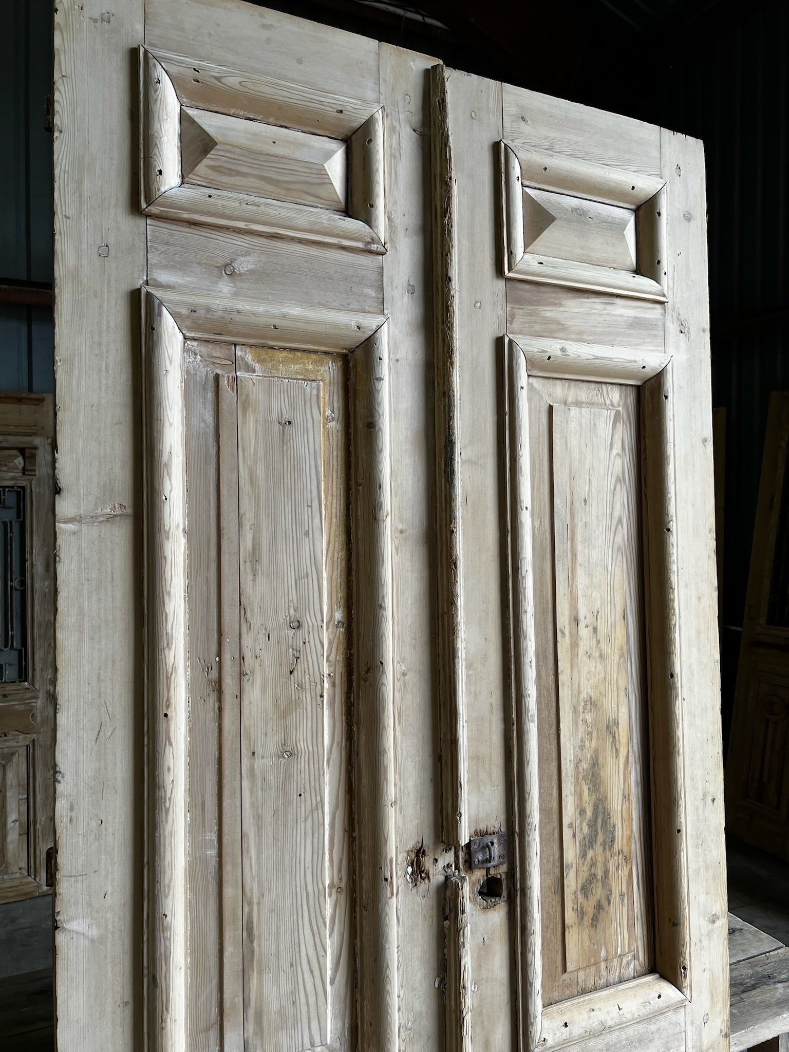 Antique 3 Panel French Doors - 43x96 B9 - Magnolia Antique Door Co.