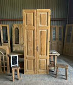 Antique 3 Panel Solid French Doors - 38x93.25 E69