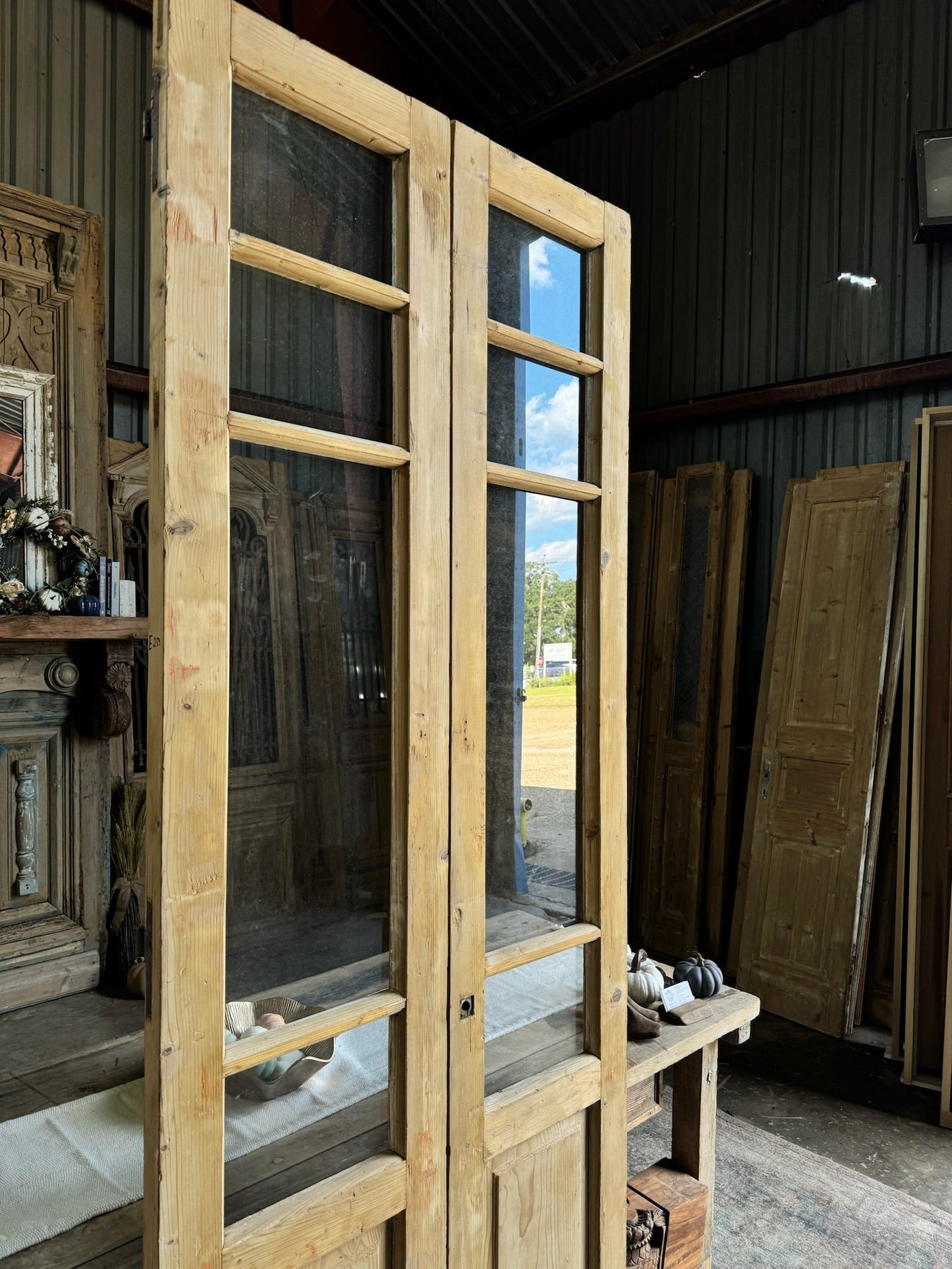 Antique 4 Light French Doors - 36x96.5 E259 - Magnolia Antique Door Co.