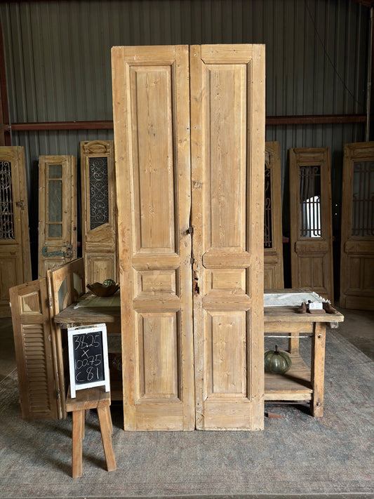 Antique Baltic Pine French Doors - 38.25x100.75 C81 - Magnolia Antique Door Co.