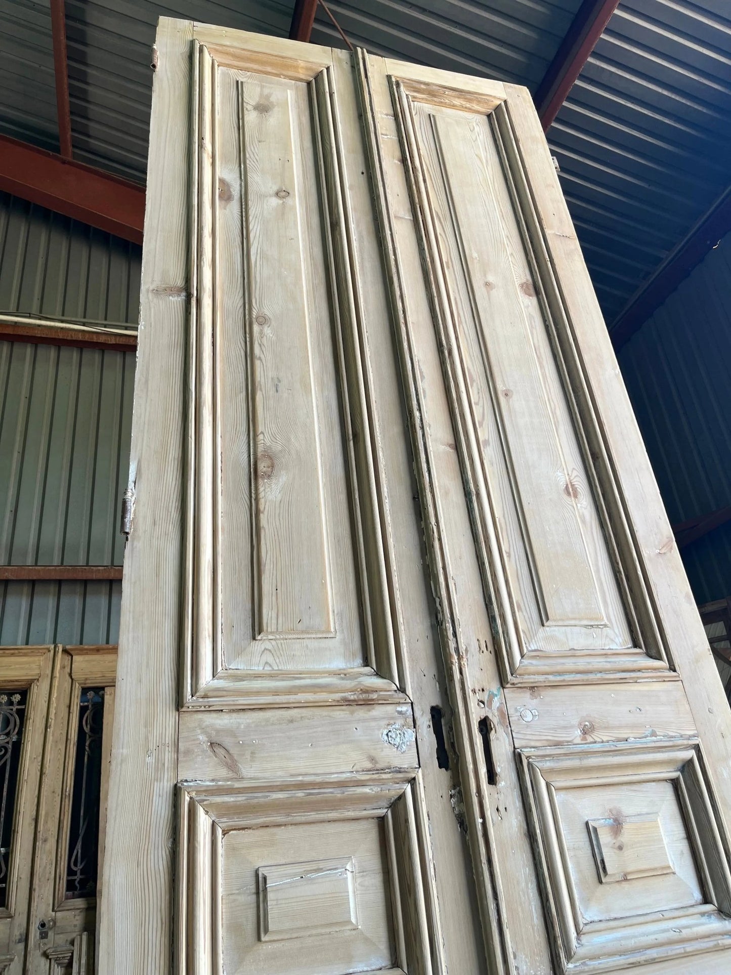 Antique European French 3 Panel Doors - 47x127 A41 - Magnolia Antique Door Co.