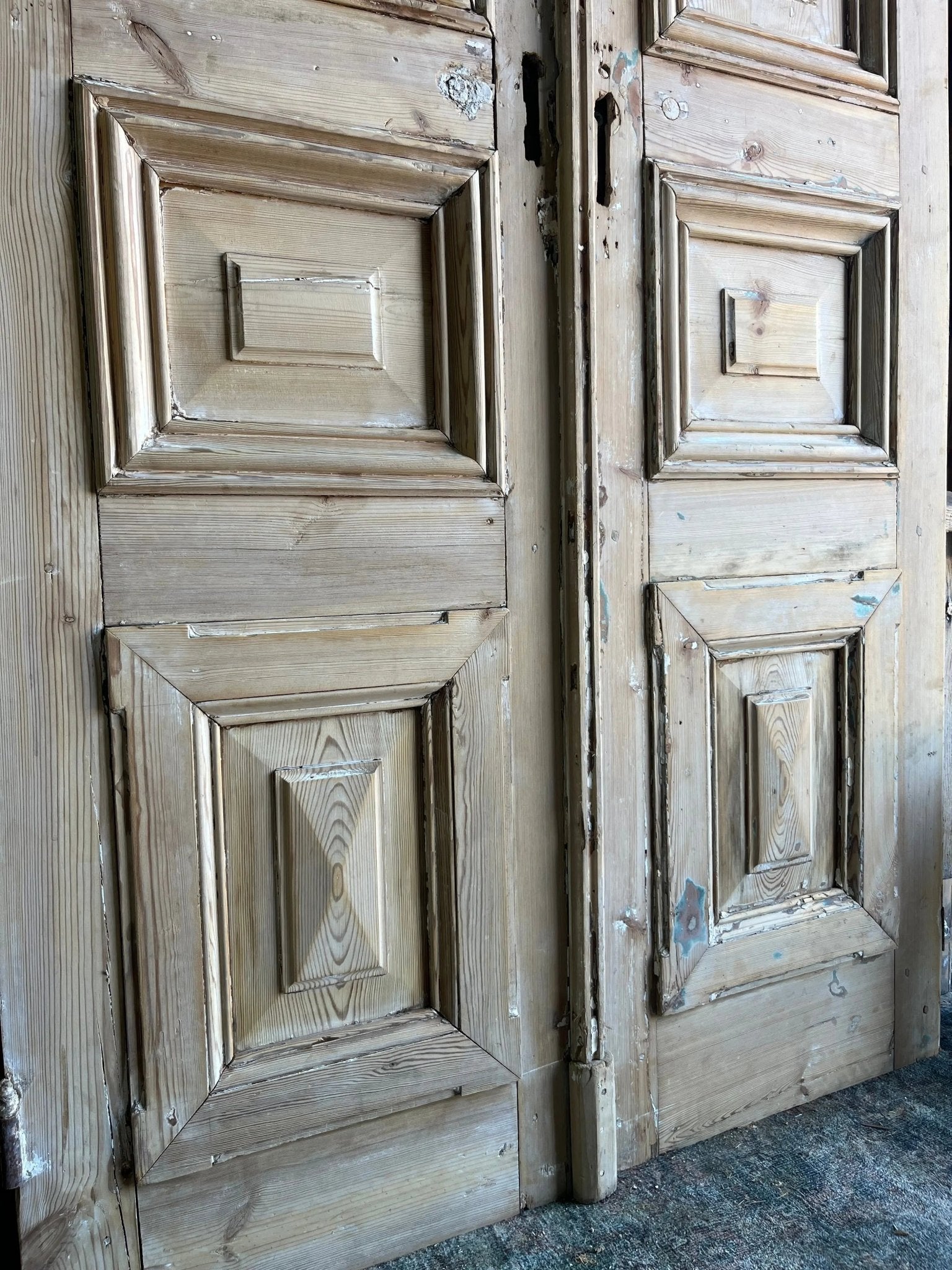 Antique European French 3 Panel Doors - 47x127 A41 - Magnolia Antique Door Co.