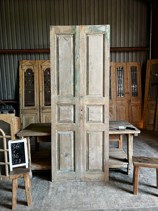 Antique European Style French Doors - 36x96 C28 - Magnolia Antique Door Co.