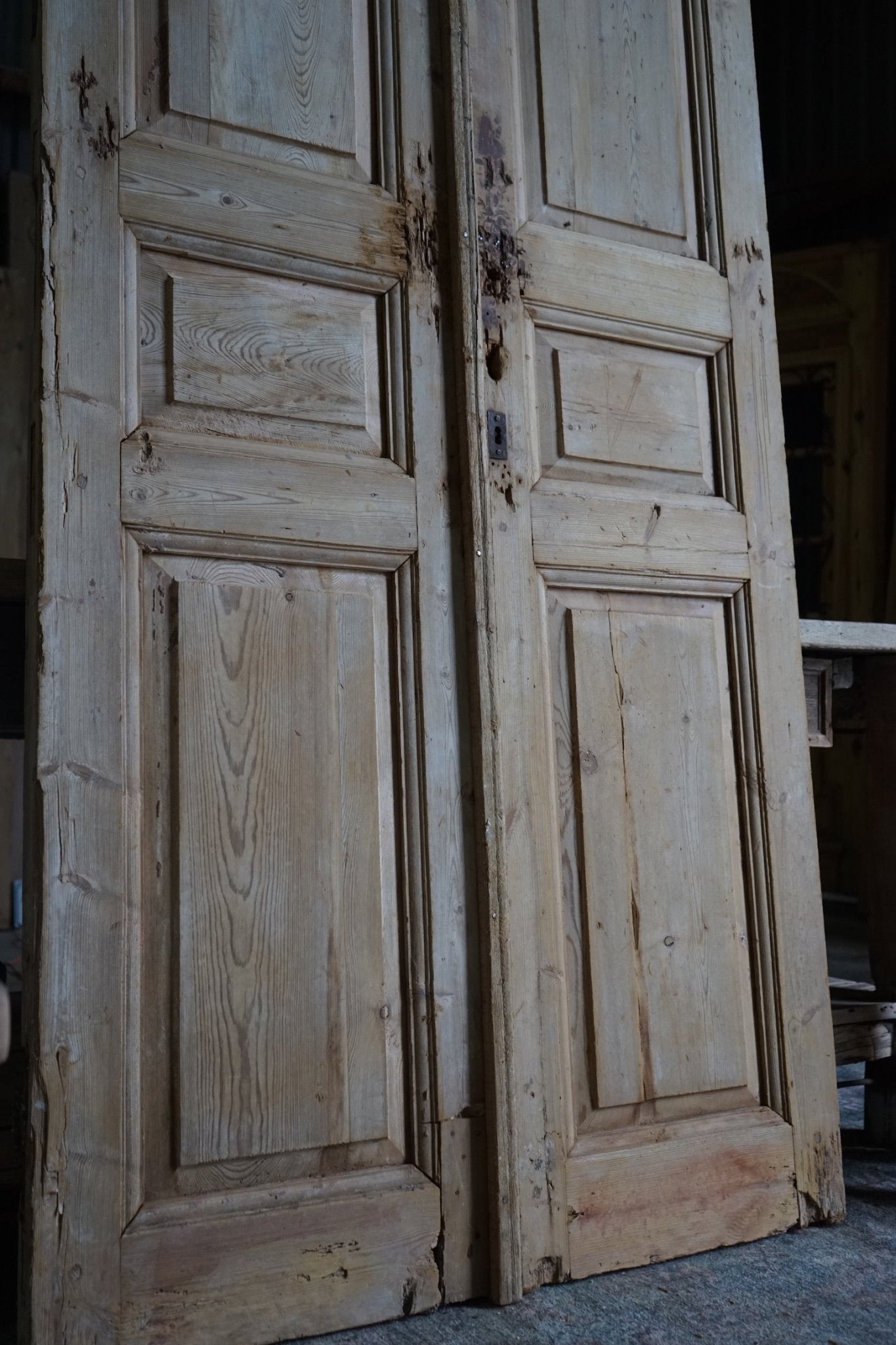 Antique French 3 Panel Doors - 40x98.5 B14 - Magnolia Antique Door Co.